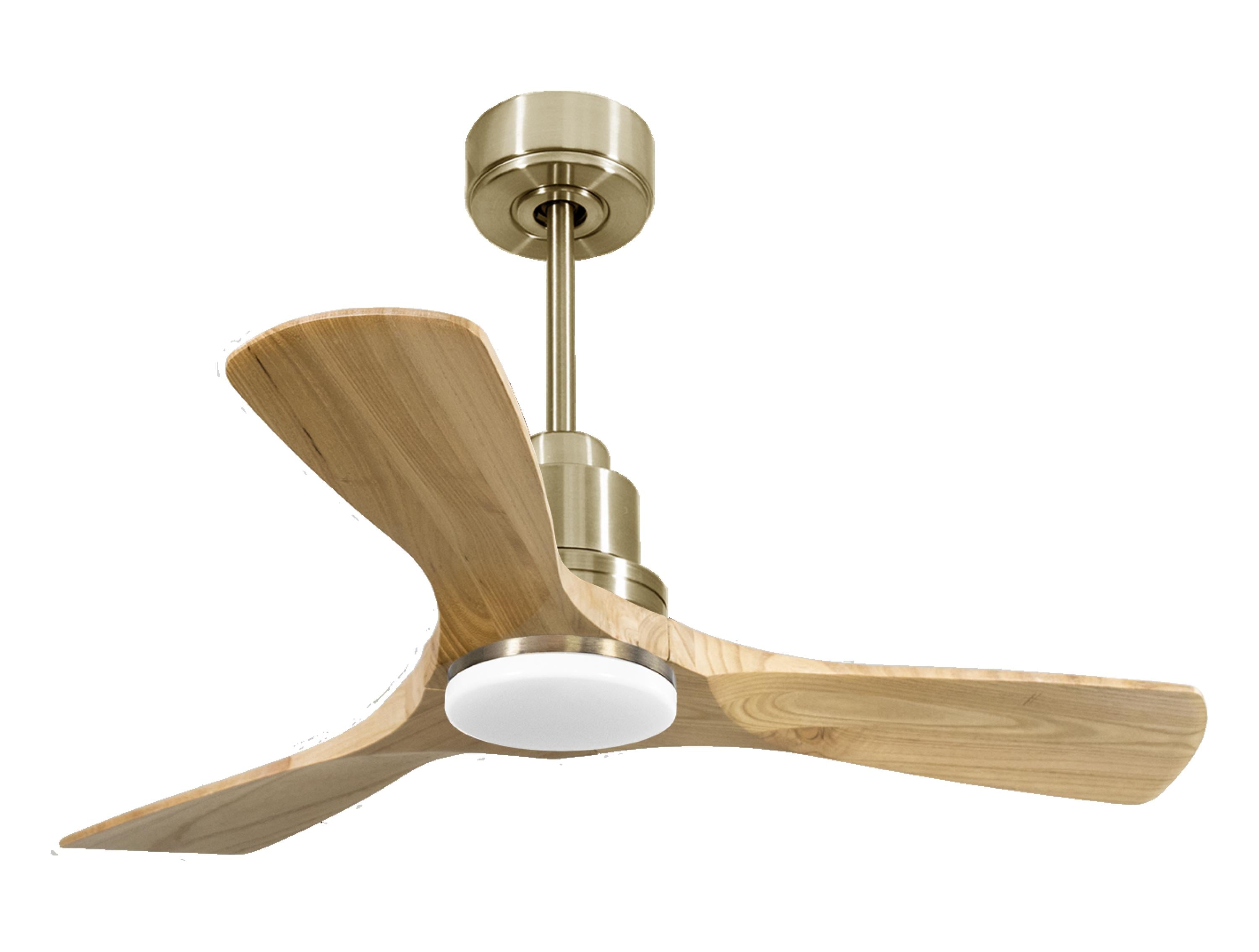 Ventilateur de plafond Réversible  Thermostat Dimmable Wifi Moteur à courant continu Toits en pente Télécommande Lumière à trois tons Hypersilence Mémoire