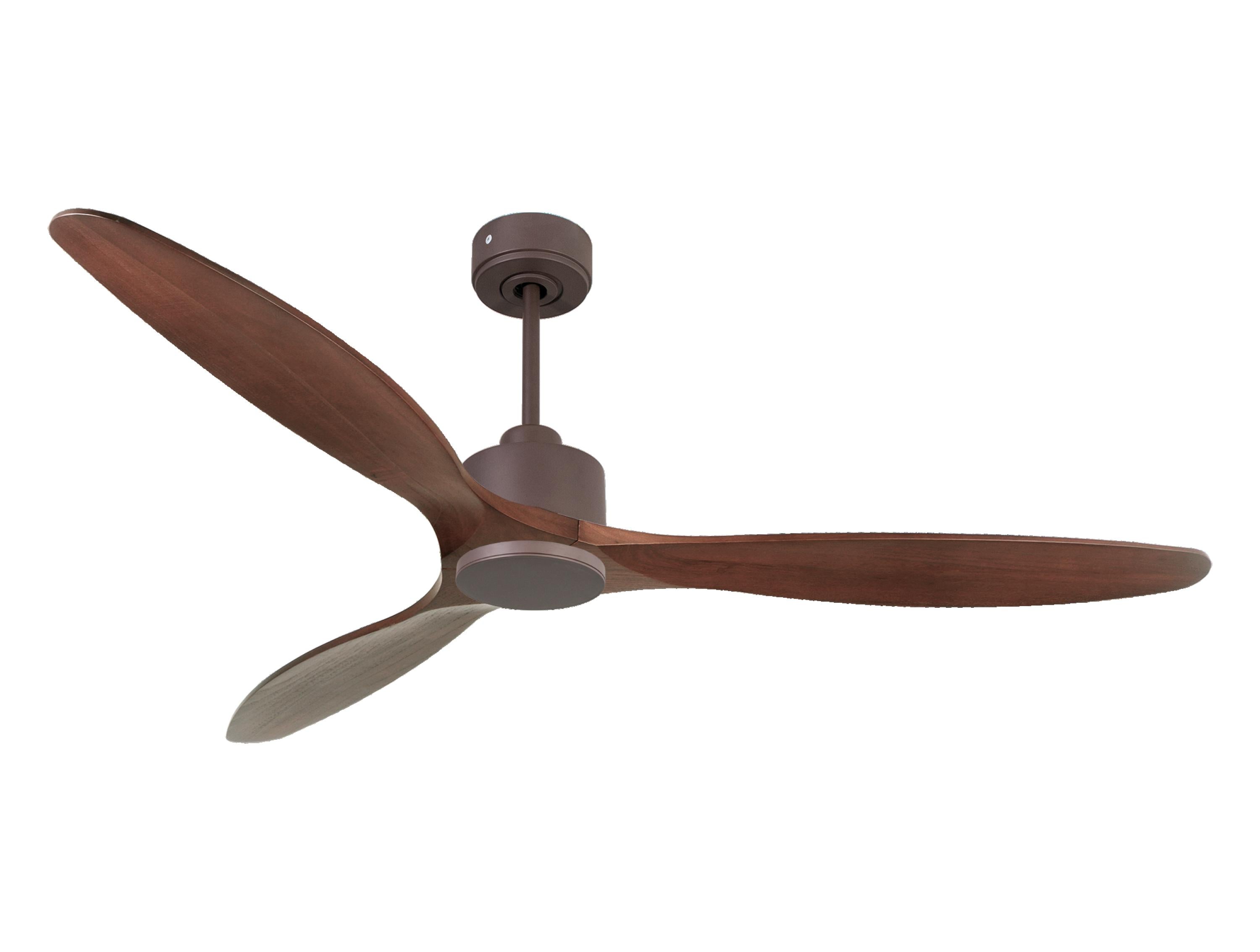 Ventilateur de plafond Réversible Thermostat Wifi Moteur à courant continu Toits en pente Télécommande Hypersilence Mémoire