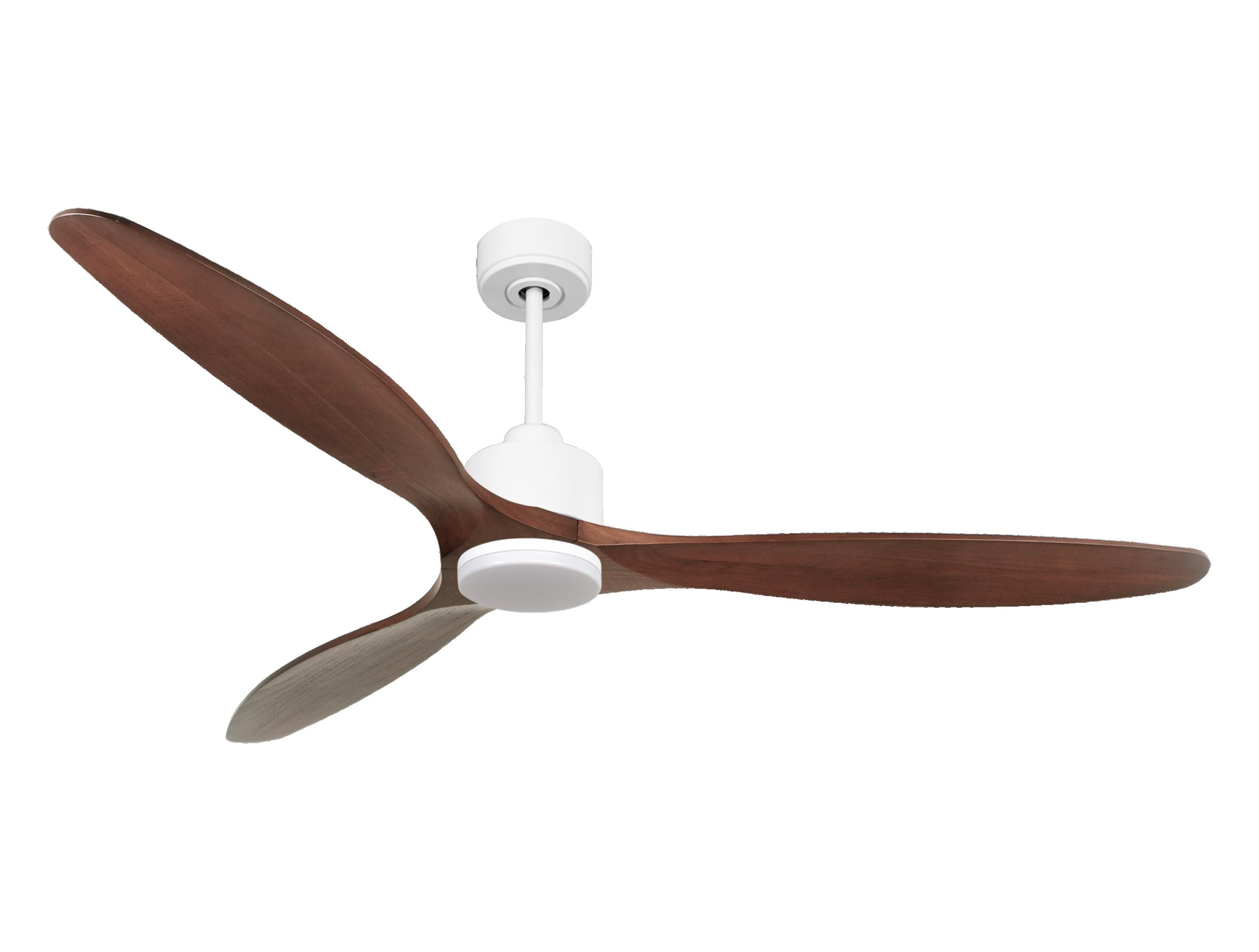 Ventilateur de plafond Réversible Thermostat Dimmable Wifi Moteur à courant continu Toits en pente Télécommande Lumière à trois tons Hypersilence Mémoire