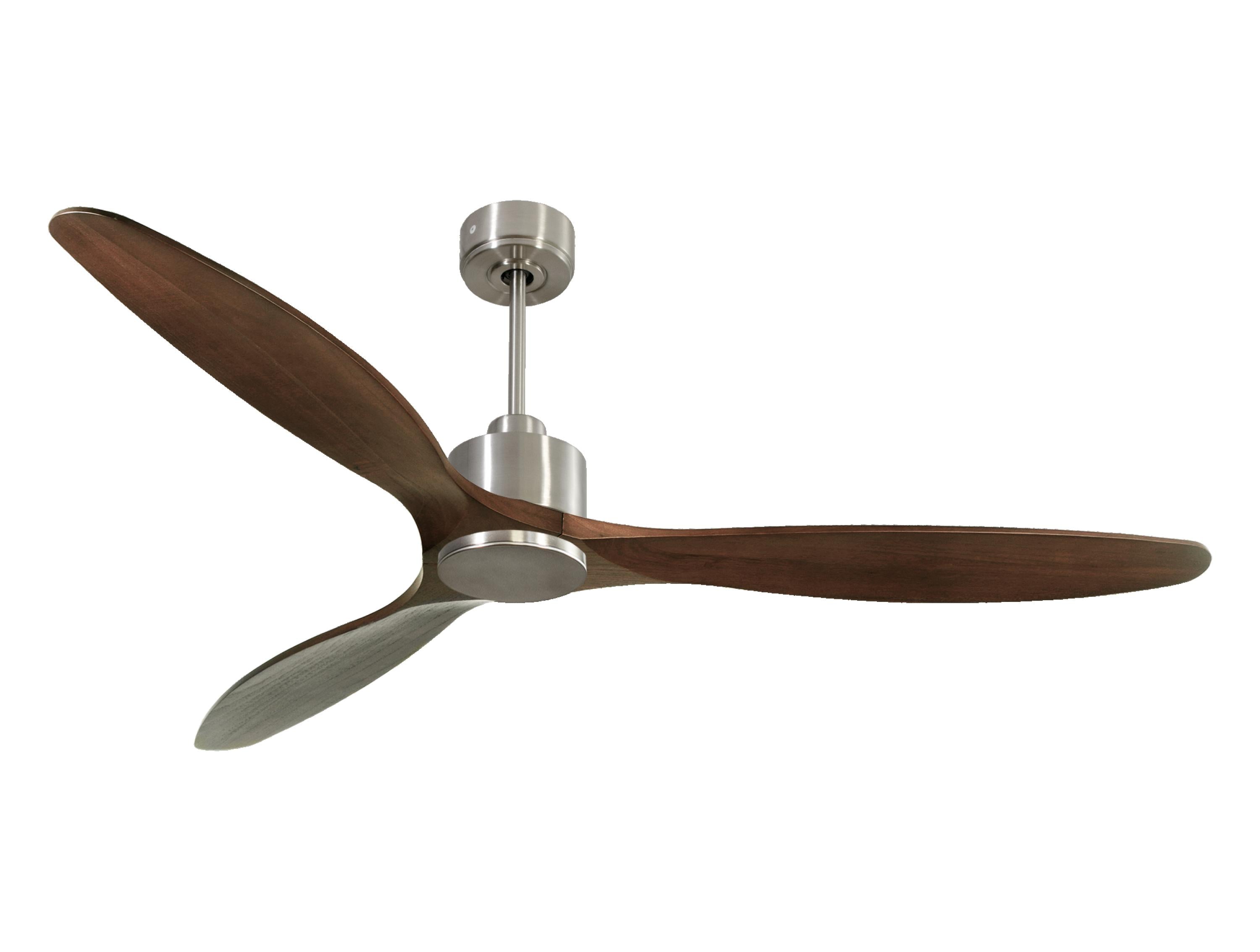 Ventilateur de plafond Réversible Thermostat Wifi Moteur à courant continu Toits en pente Télécommande Hypersilence Mémoire