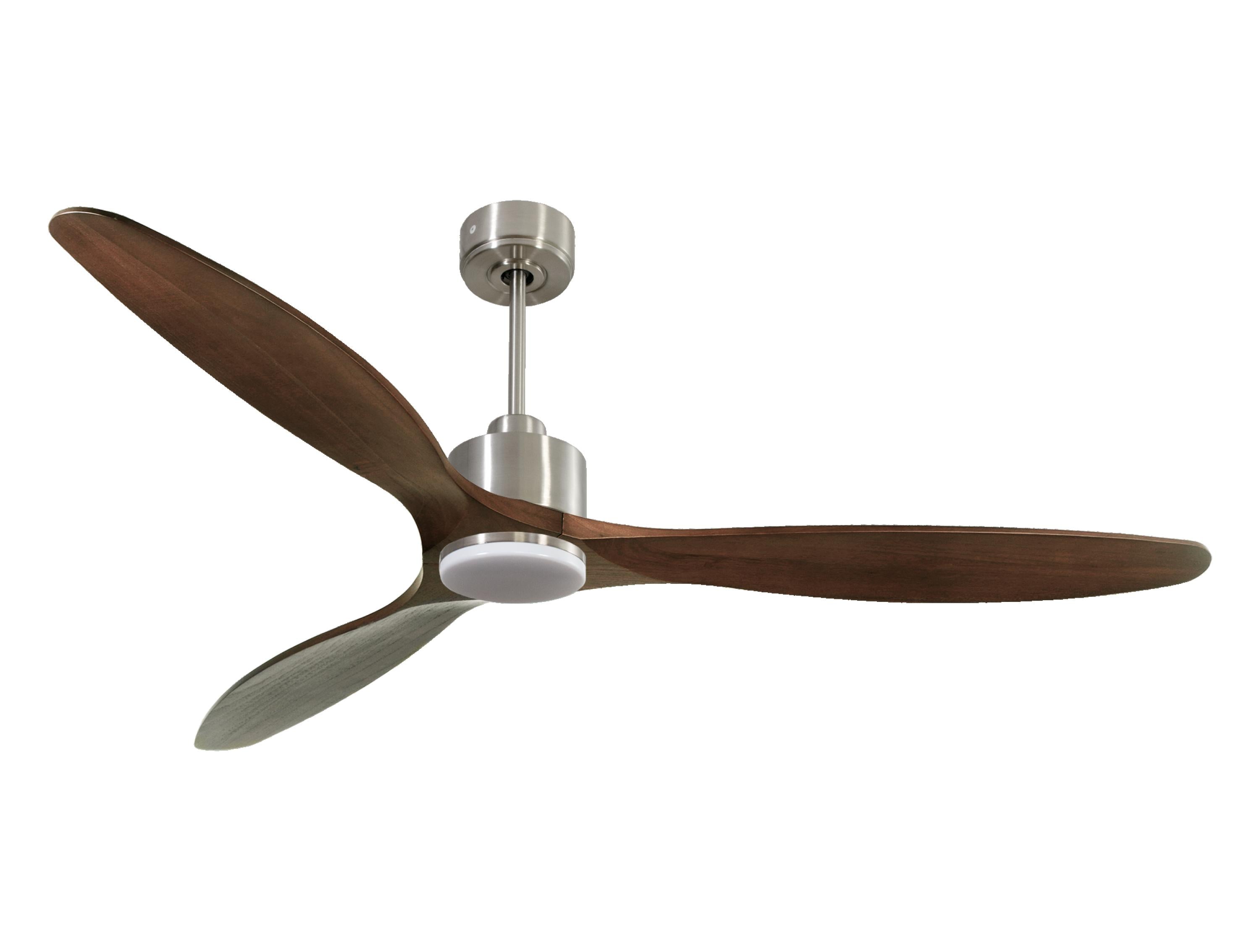 Ventilateur de plafond Réversible Thermostat Dimmable Wifi Moteur à courant continu Toits en pente Télécommande Lumière à trois tons Hypersilence Mémoire
