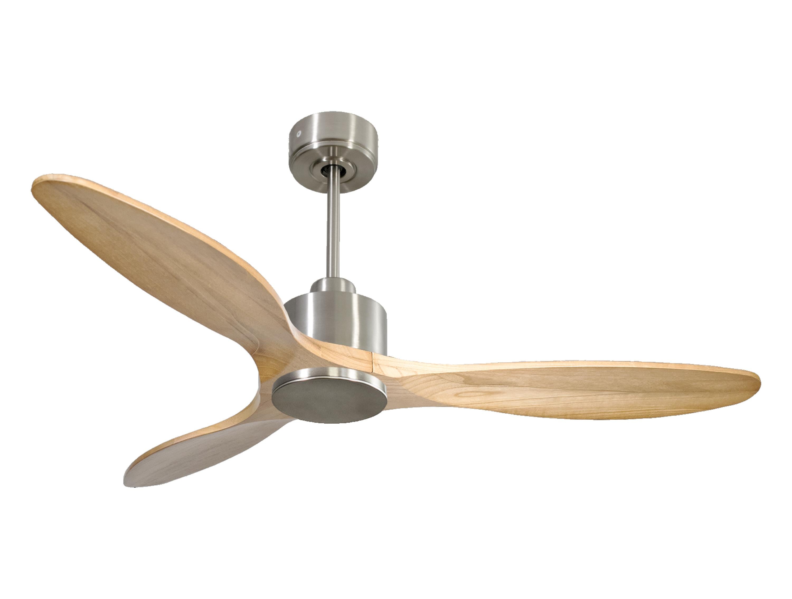 Ventilateur de plafond Réversible Thermostat Wifi Moteur à courant continu Toits en pente Télécommande Hypersilence Mémoire