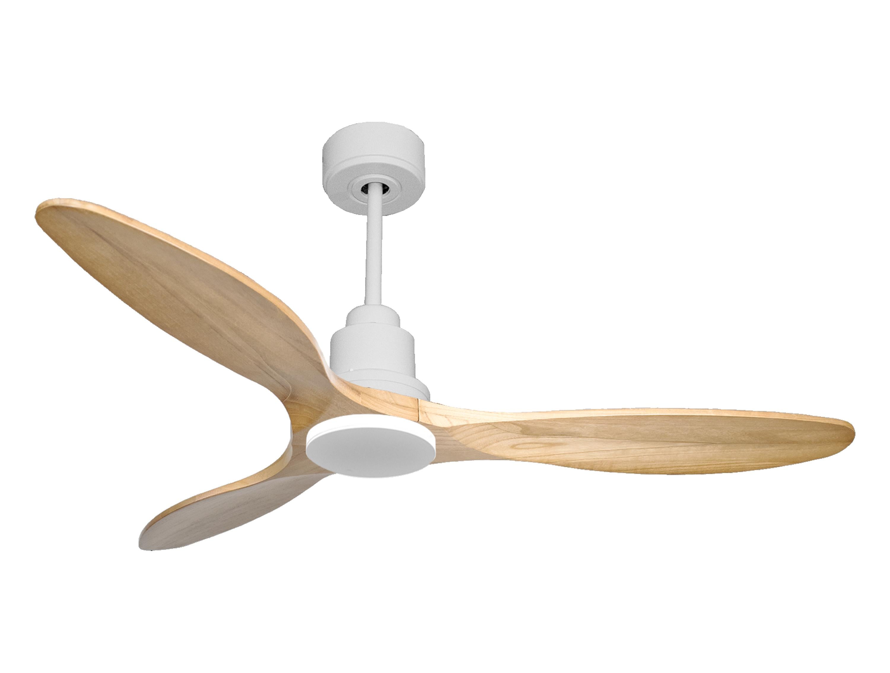 Ventilateur de plafond Réversible Thermostat Pays vendable Wifi Moteur à courant continu Toits en pente Télécommande Hypersilence Mémoire