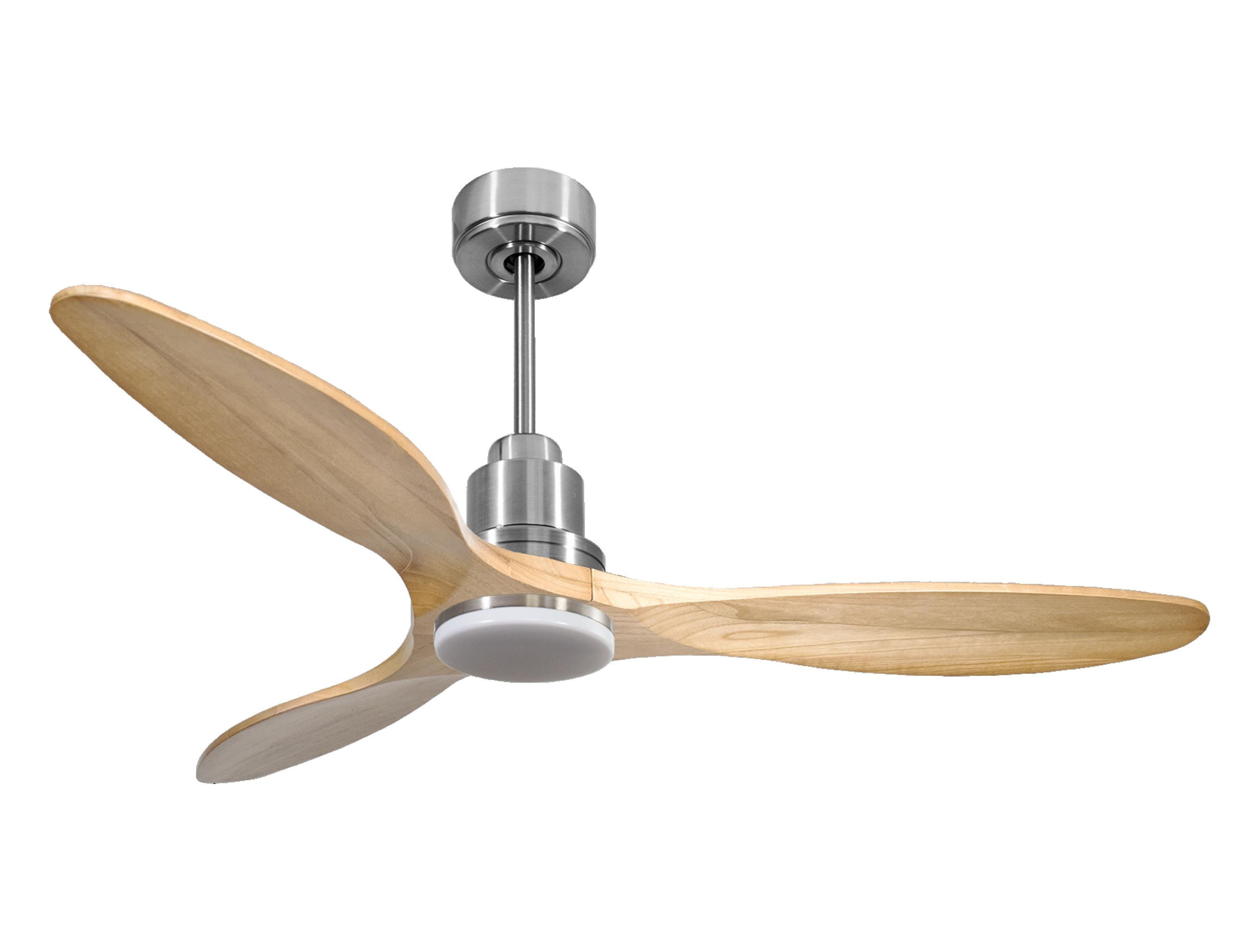 Ventilateur de plafond Réversible Thermostat Dimmable Wifi Moteur à courant continu Toits en pente Télécommande Lumière à trois tons Hypersilence Mémoire