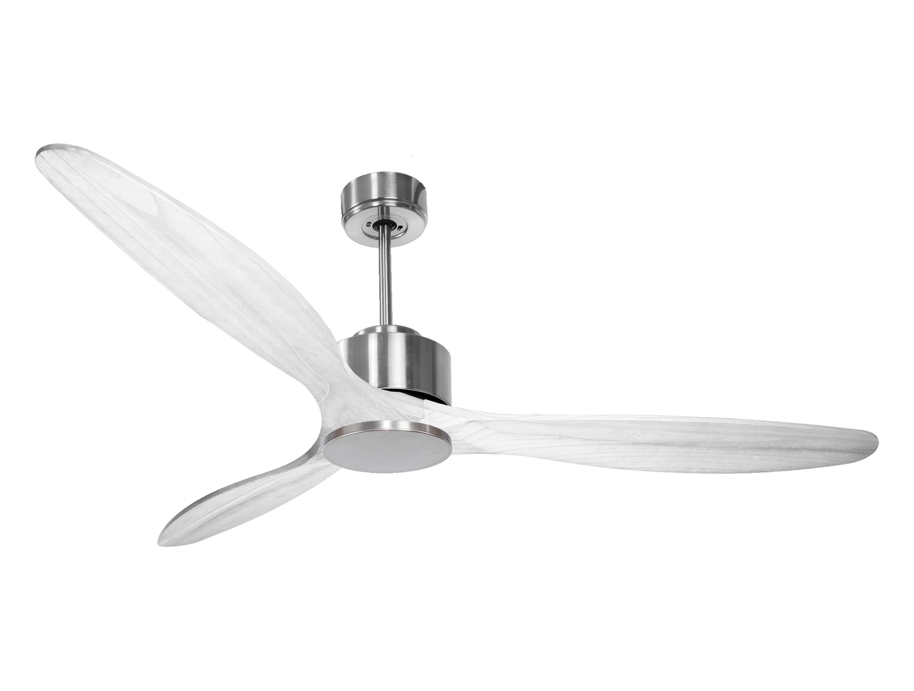Ventilateur de plafond Réversible Thermostat Wifi Moteur à courant continu Toits en pente Télécommande Hypersilence Mémoire