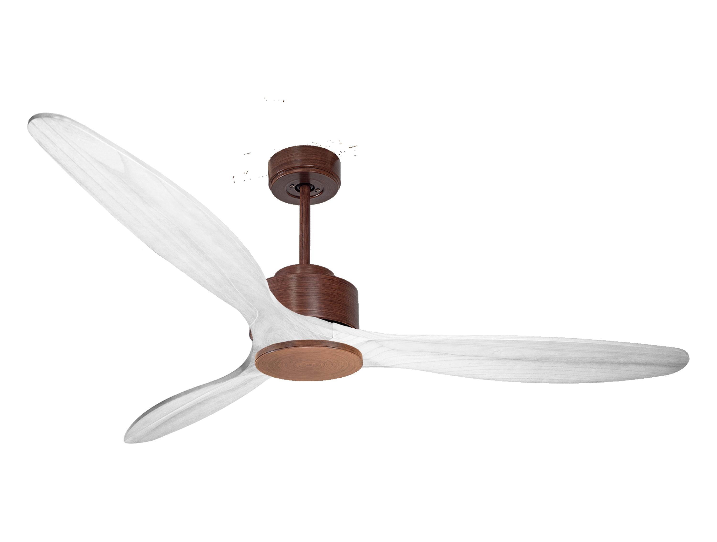 Ventilateur de plafond Réversible Thermostat Wifi Moteur à courant continu Toits en pente Télécommande Hypersilence Mémoire