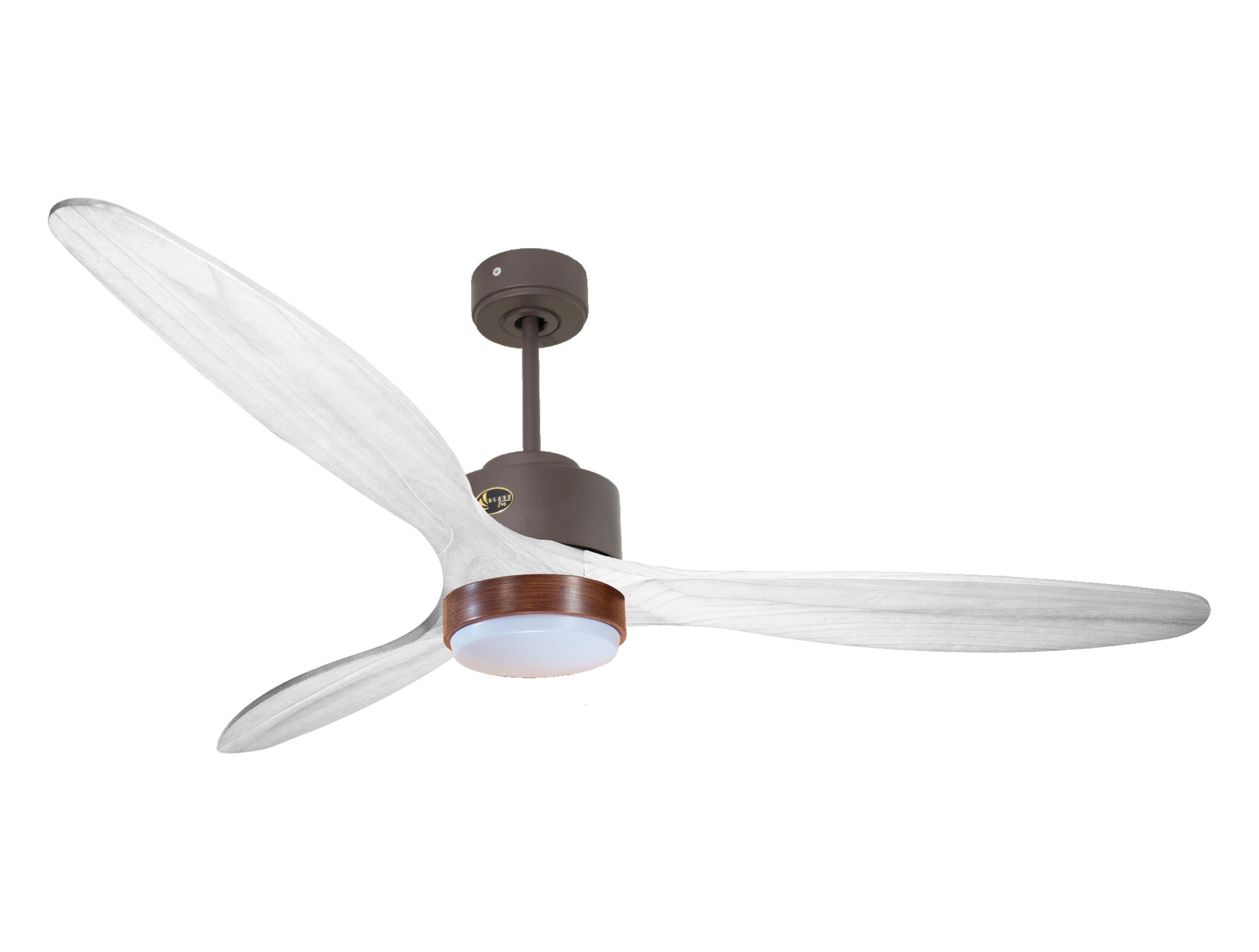 Ventilateur de plafond Réversible Thermostat Dimmable Wifi Moteur à courant continu Toits en pente Télécommande Lumière à trois tons Hypersilence Mémoire