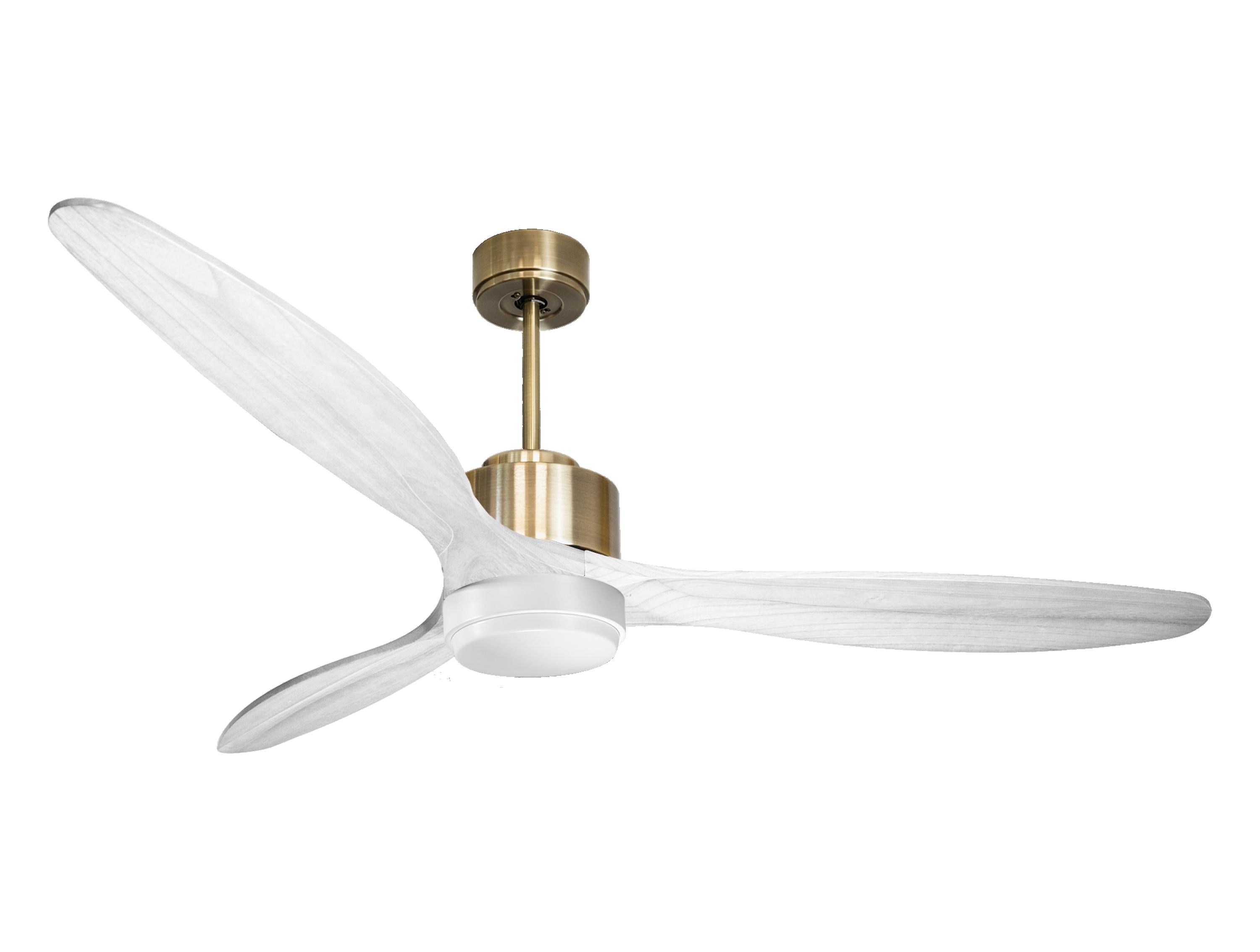 Ventilateur de plafond Réversible Thermostat Dimmable Wifi Moteur à courant continu Toits en pente Télécommande Lumière à trois tons Hypersilence Mémoire