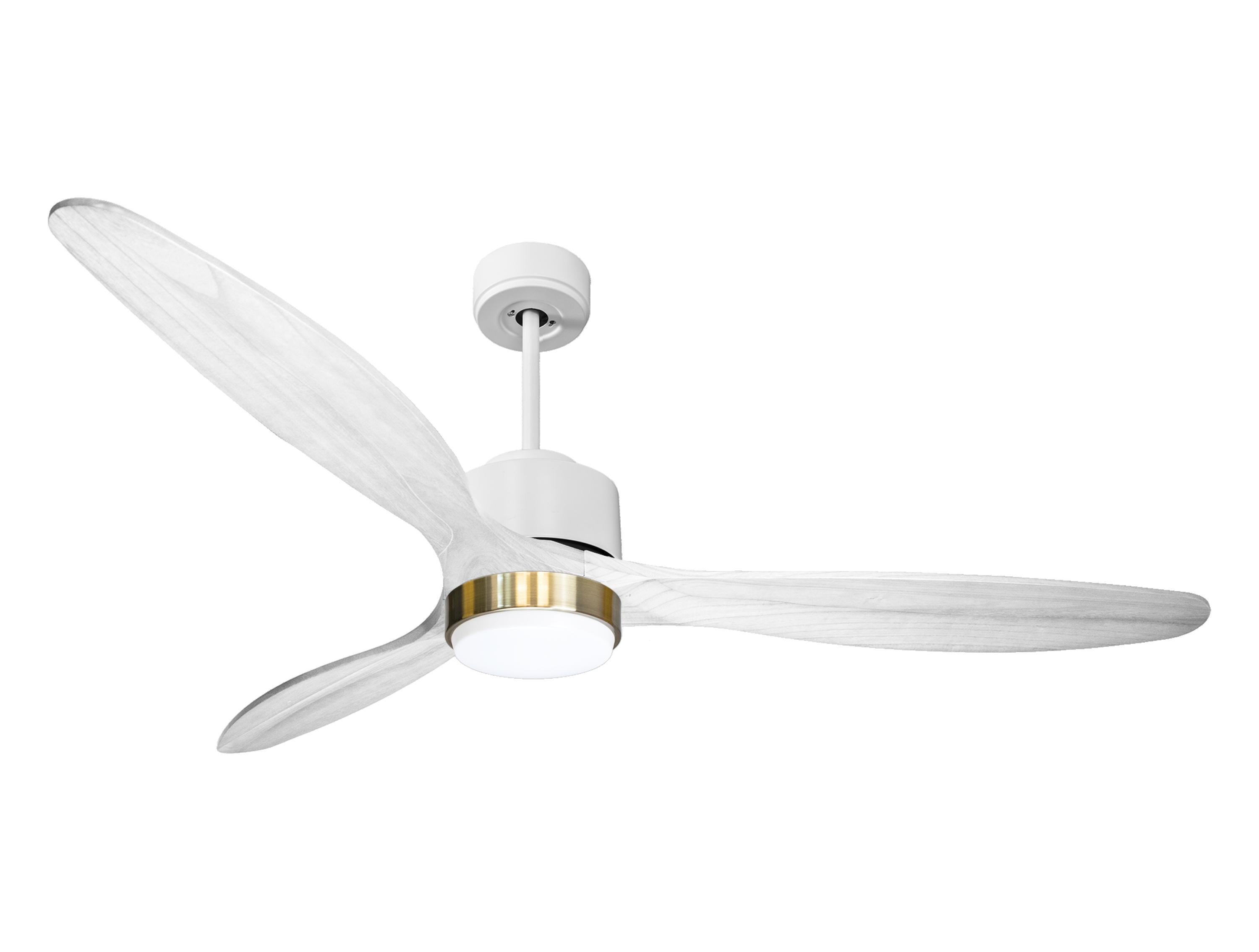 Ventilateur de plafond Réversible Thermostat Dimmable Wifi Moteur à courant continu Toits en pente Télécommande Lumière à trois tons Hypersilence Mémoire