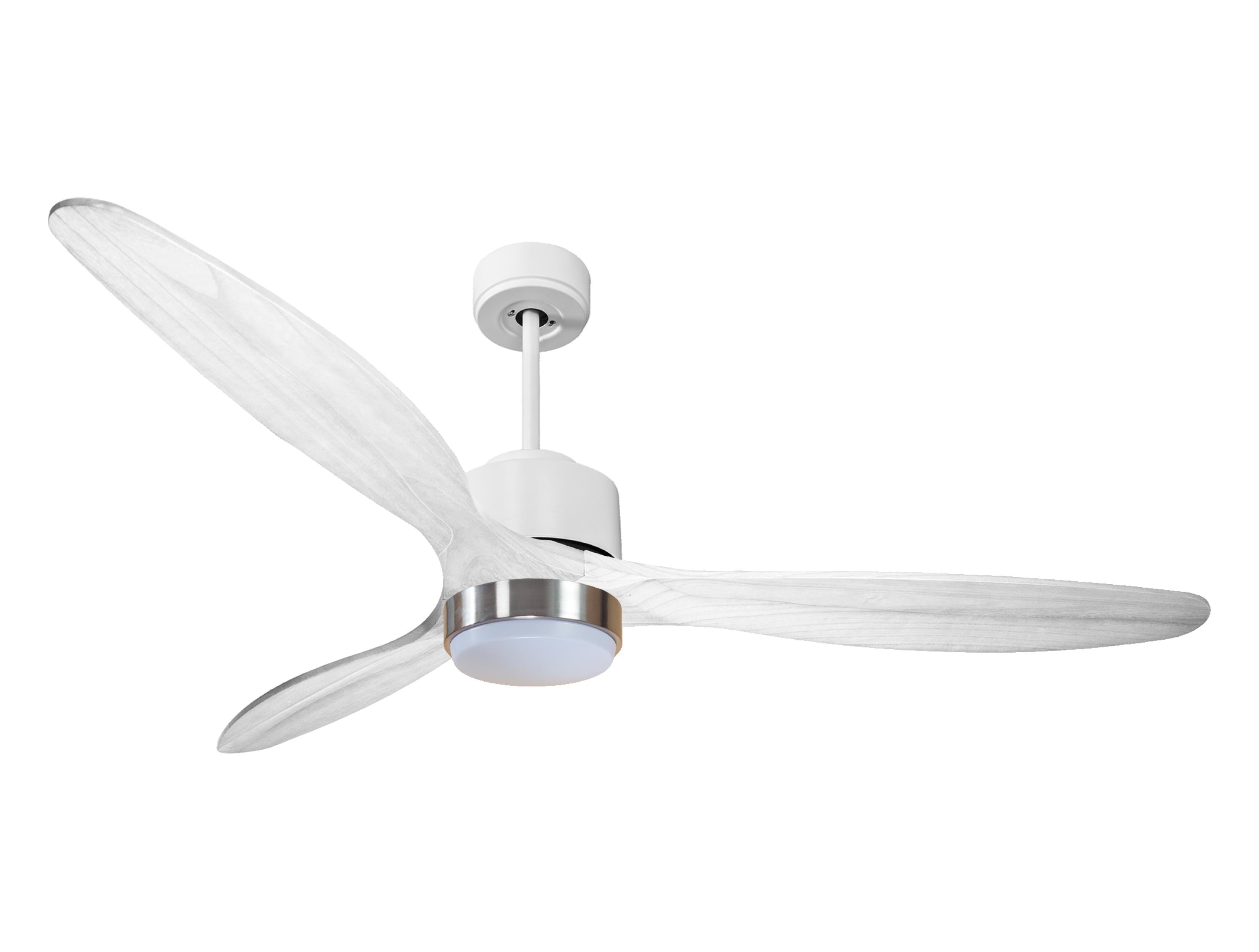 Ventilateur de plafond Réversible Thermostat Dimmable Wifi Moteur à courant continu Toits en pente Télécommande Lumière à trois tons Hypersilence Mémoire