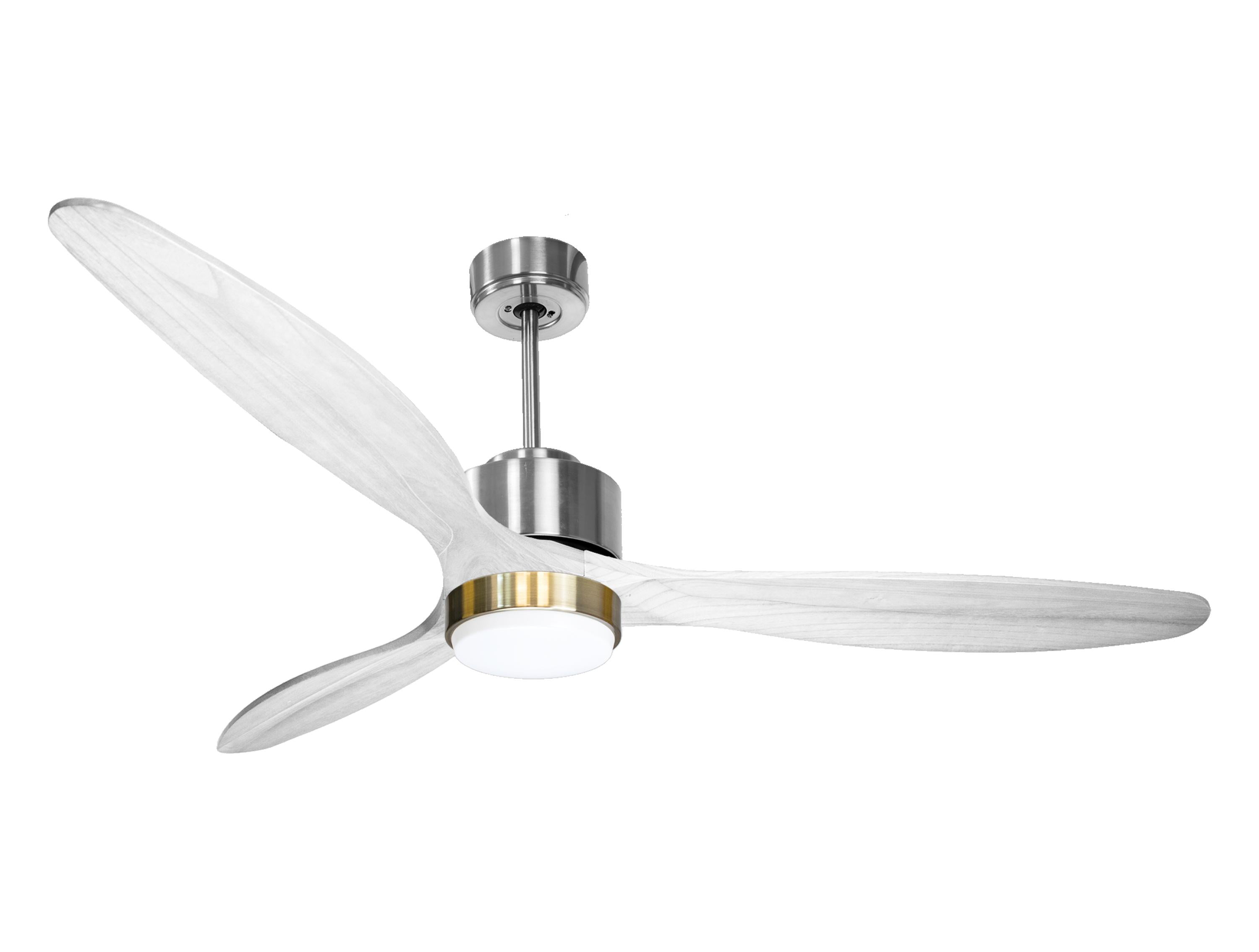 Ventilateur de plafond Réversible Thermostat Dimmable Wifi Moteur à courant continu Toits en pente Télécommande Lumière à trois tons Hypersilence Mémoire