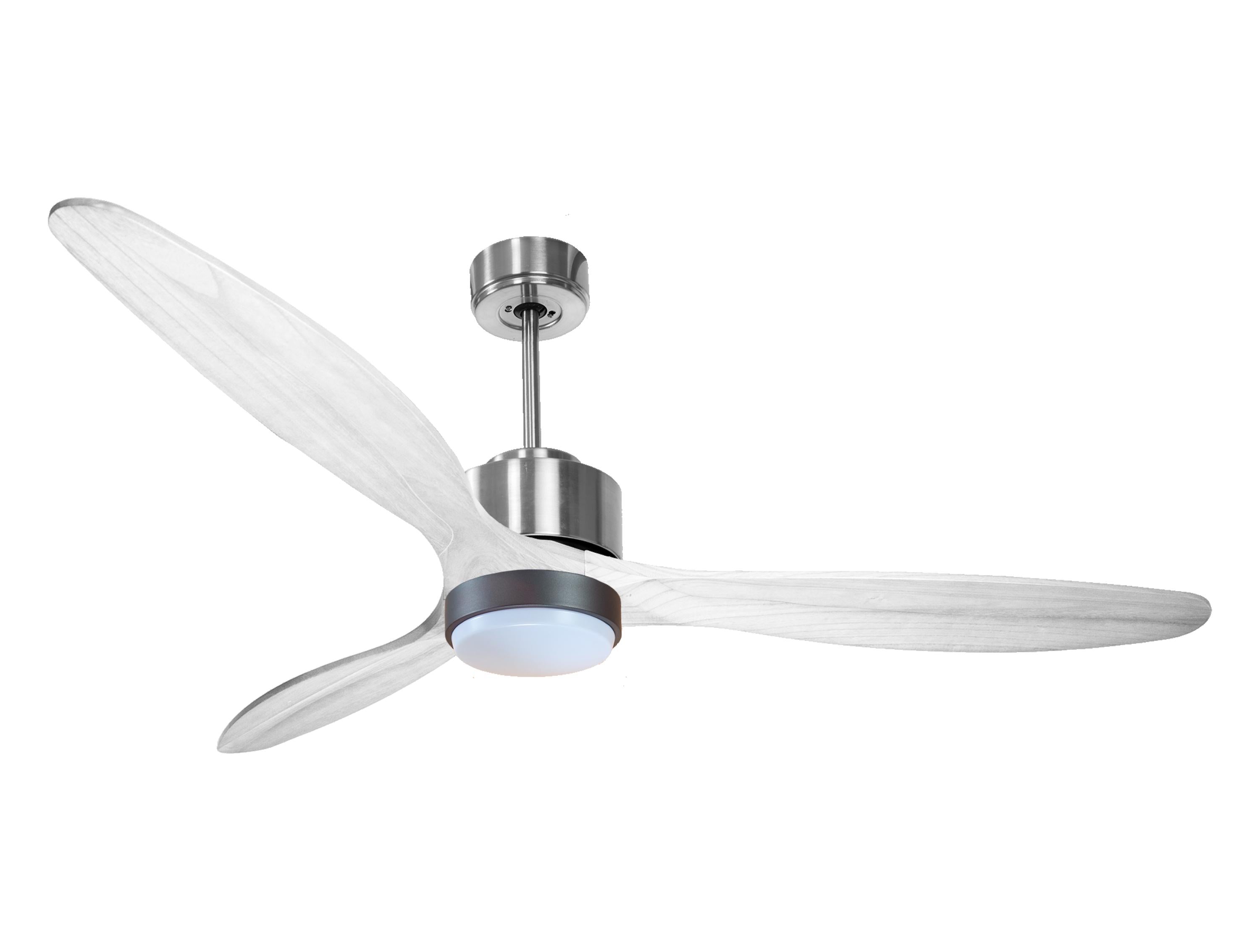 Ventilateur de plafond Réversible Thermostat Dimmable Wifi Moteur à courant continu Toits en pente Télécommande Lumière à trois tons Hypersilence Mémoire