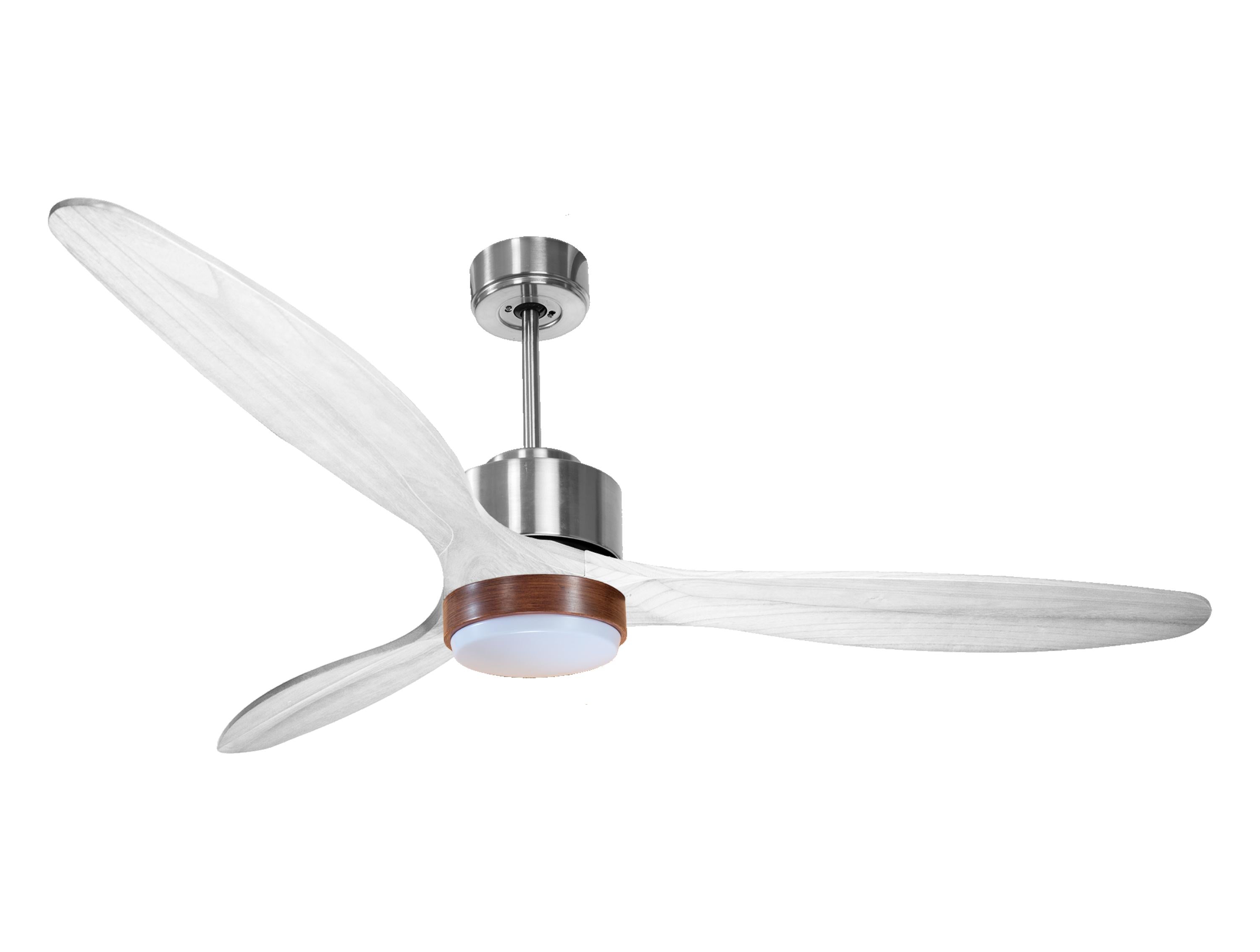 Ventilateur de plafond Réversible Thermostat Dimmable Wifi Moteur à courant continu Toits en pente Télécommande Lumière à trois tons Hypersilence Mémoire