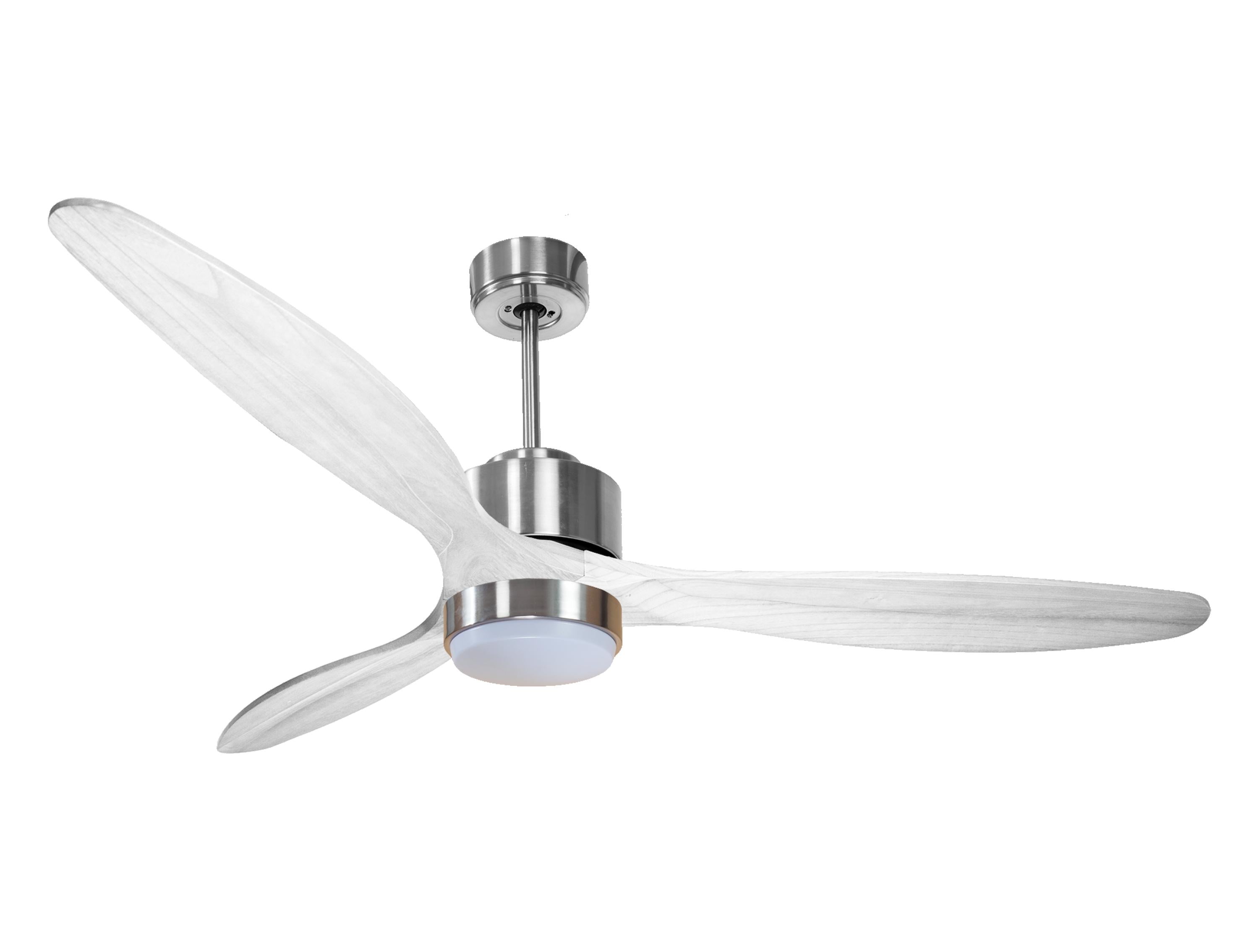 Ventilateur de plafond Réversible Thermostat Dimmable Wifi Moteur à courant continu Toits en pente Télécommande Lumière à trois tons Hypersilence Mémoire