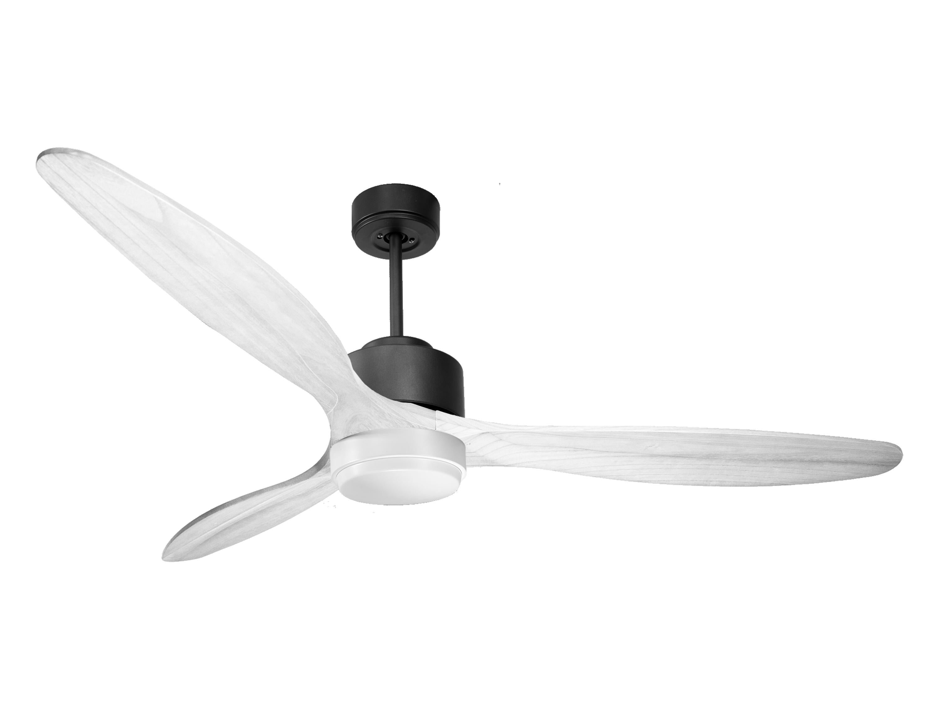 Ventilateur de plafond Réversible Thermostat Dimmable Wifi Moteur à courant continu Toits en pente Télécommande Lumière à trois tons Hypersilence Mémoire