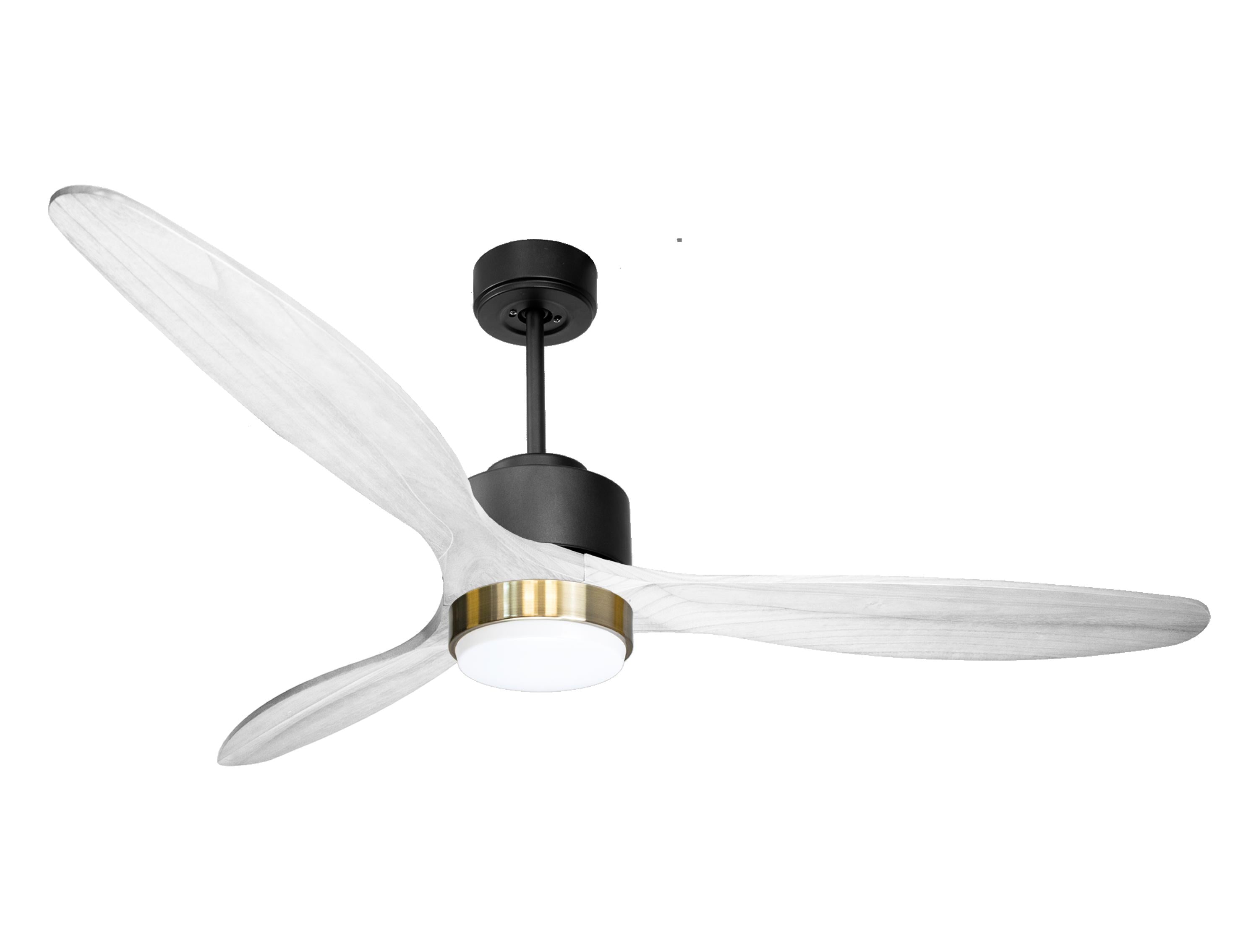 Ventilateur de plafond Wifi Moteur à courant continu Télécommande Lumière à trois tons Hypersilence Mémoire