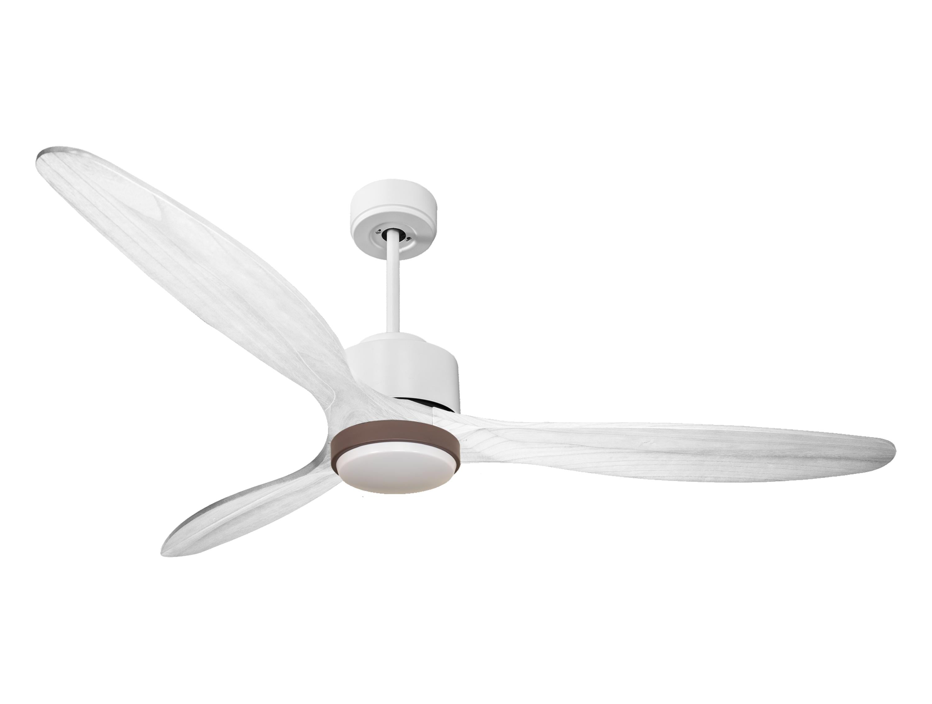 Ventilateur de plafond Réversible Thermostat Dimmable Wifi Moteur à courant continu Toits en pente Télécommande Lumière à trois tons Hypersilence Mémoire