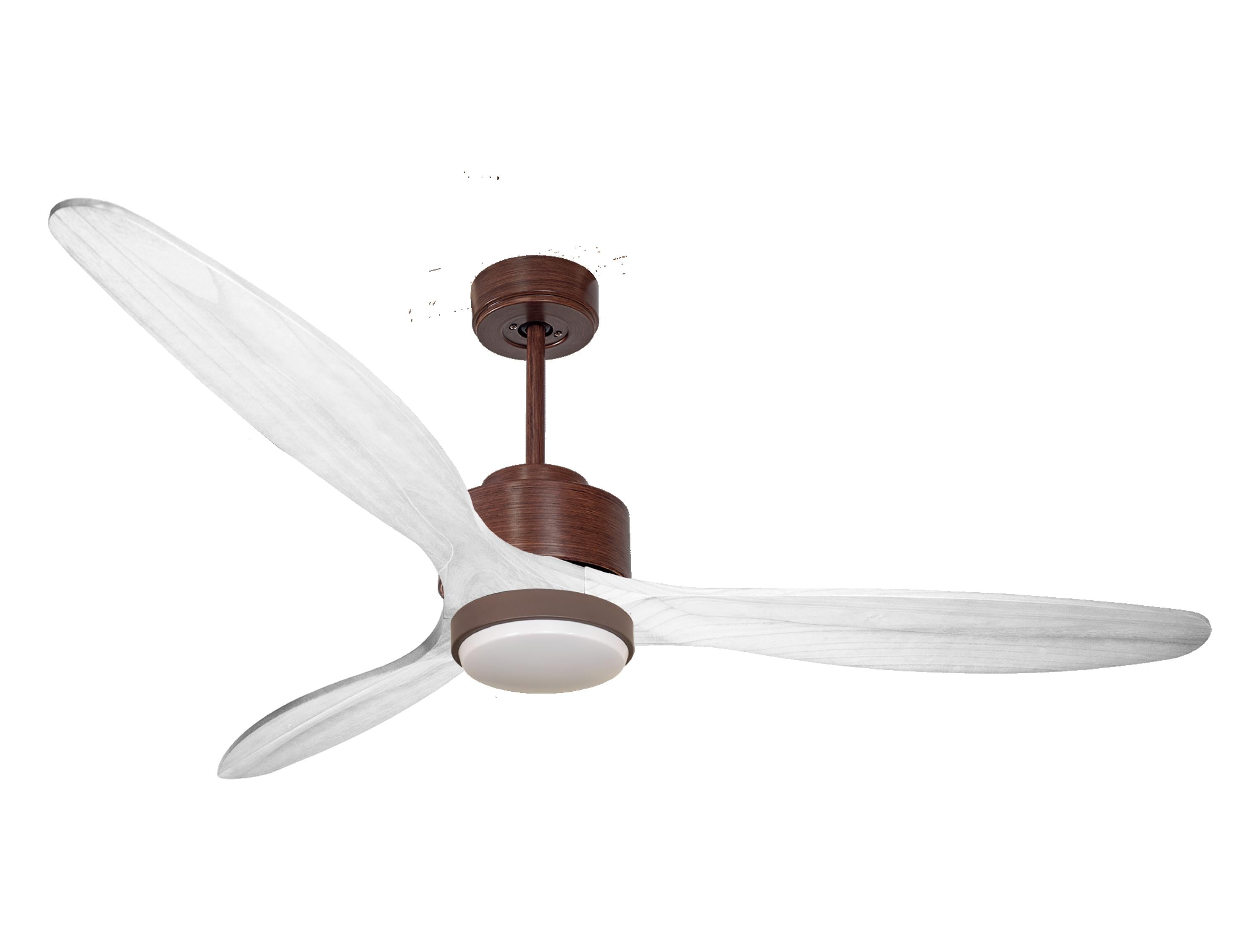 Ventilateur de plafond Réversible Thermostat Dimmable Wifi Moteur à courant continu Toits en pente Télécommande Lumière à trois tons Hypersilence Mémoire