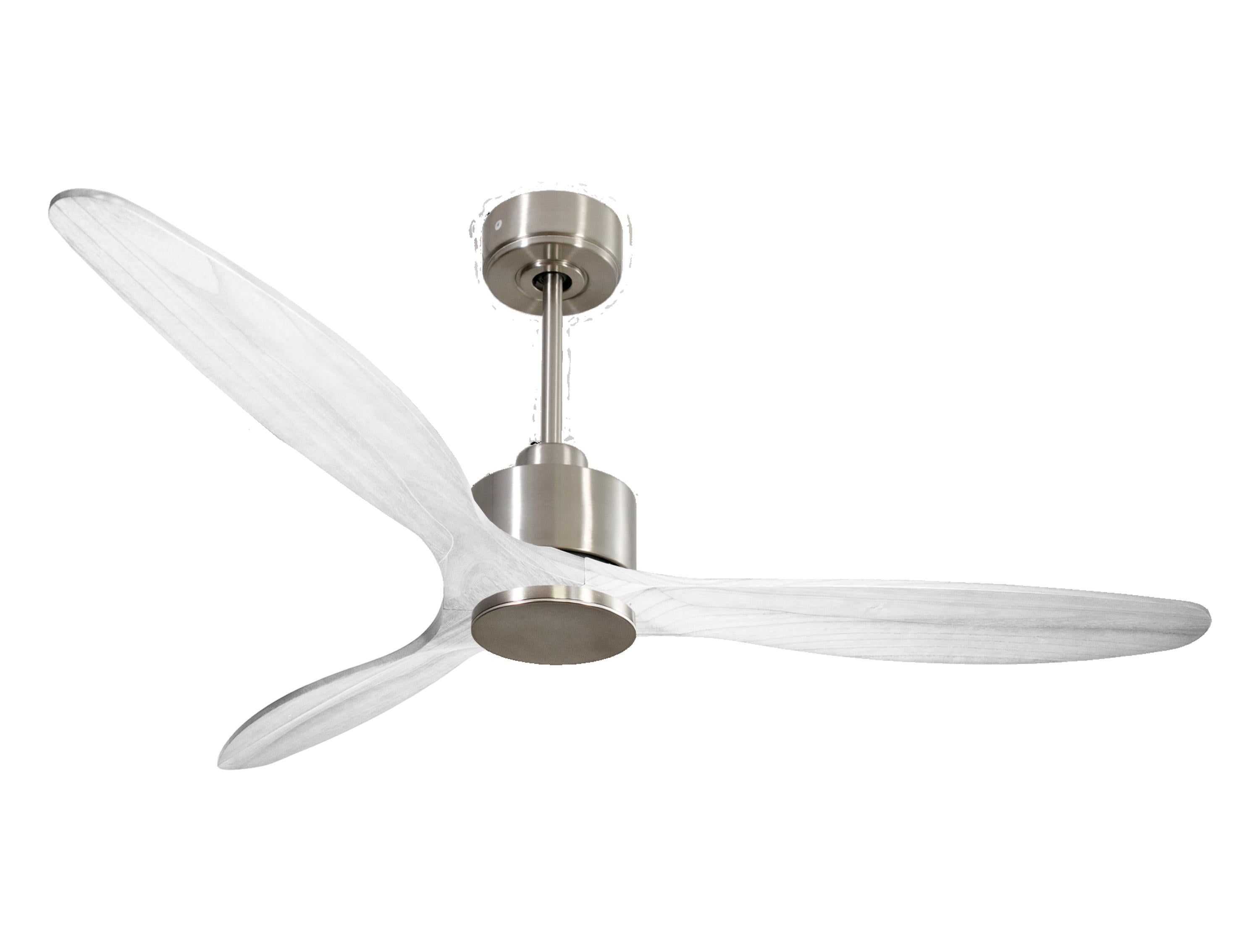 Ventilateur de plafond Réversible Thermostat Wifi Moteur à courant continu Toits en pente Télécommande Hypersilence Mémoire