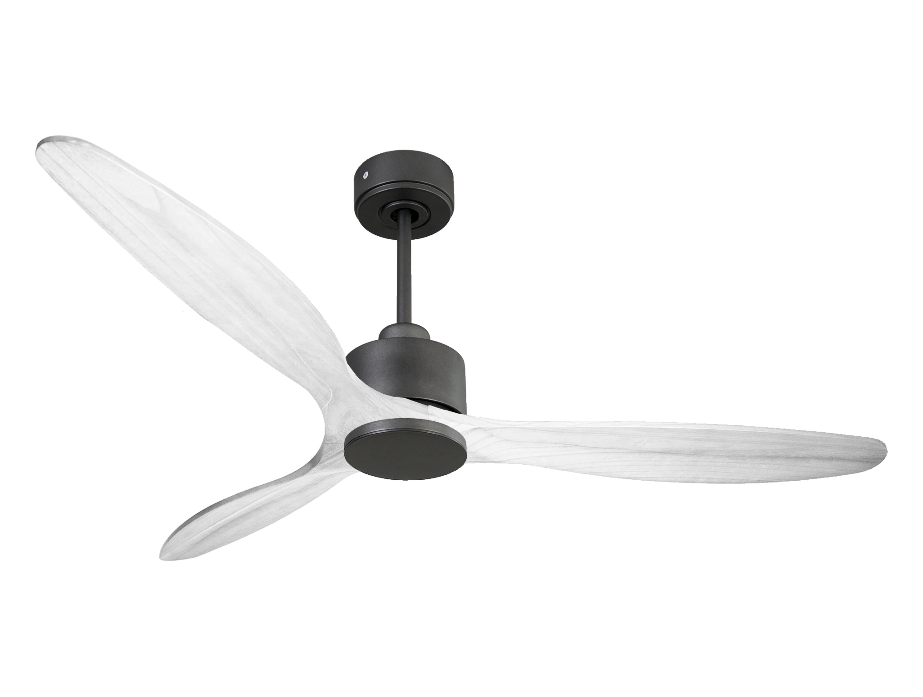 Ventilateur de plafond Réversible Thermostat Wifi Moteur à courant continu Toits en pente Télécommande Hypersilence Mémoire