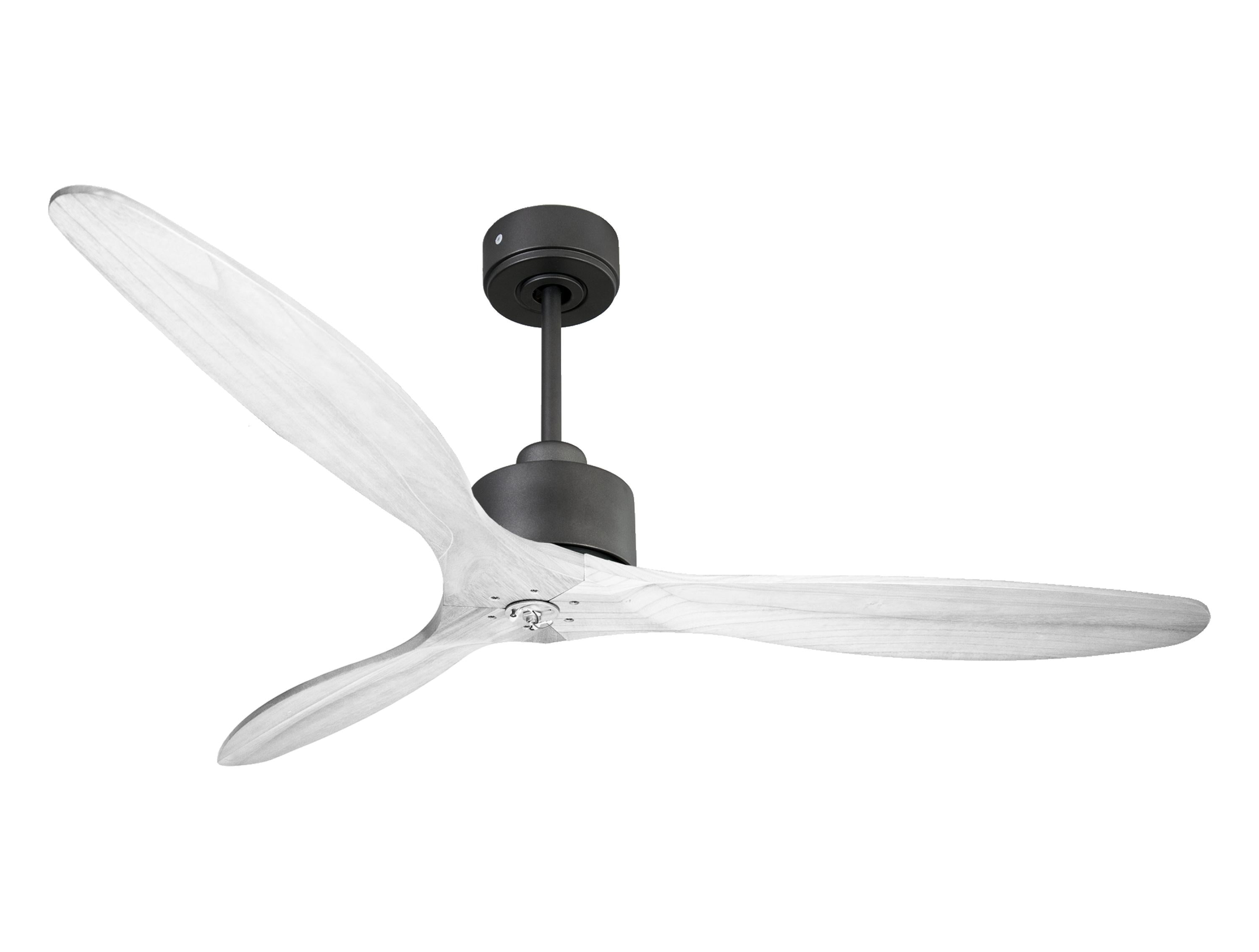 Ventilateur de plafond Réversible Thermostat Dimmable Wifi Moteur à courant continu Toits en pente Télécommande Lumière à trois tons Hypersilence Mémoire
