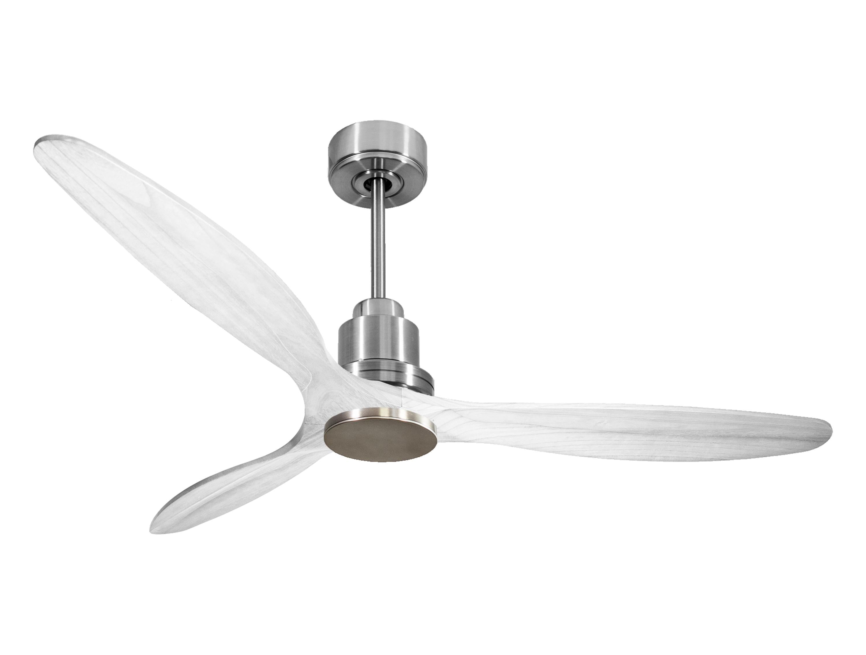 Ventilateur de plafond Réversible Thermostat Wifi Moteur à courant continu Toits en pente Télécommande Hypersilence Mémoire