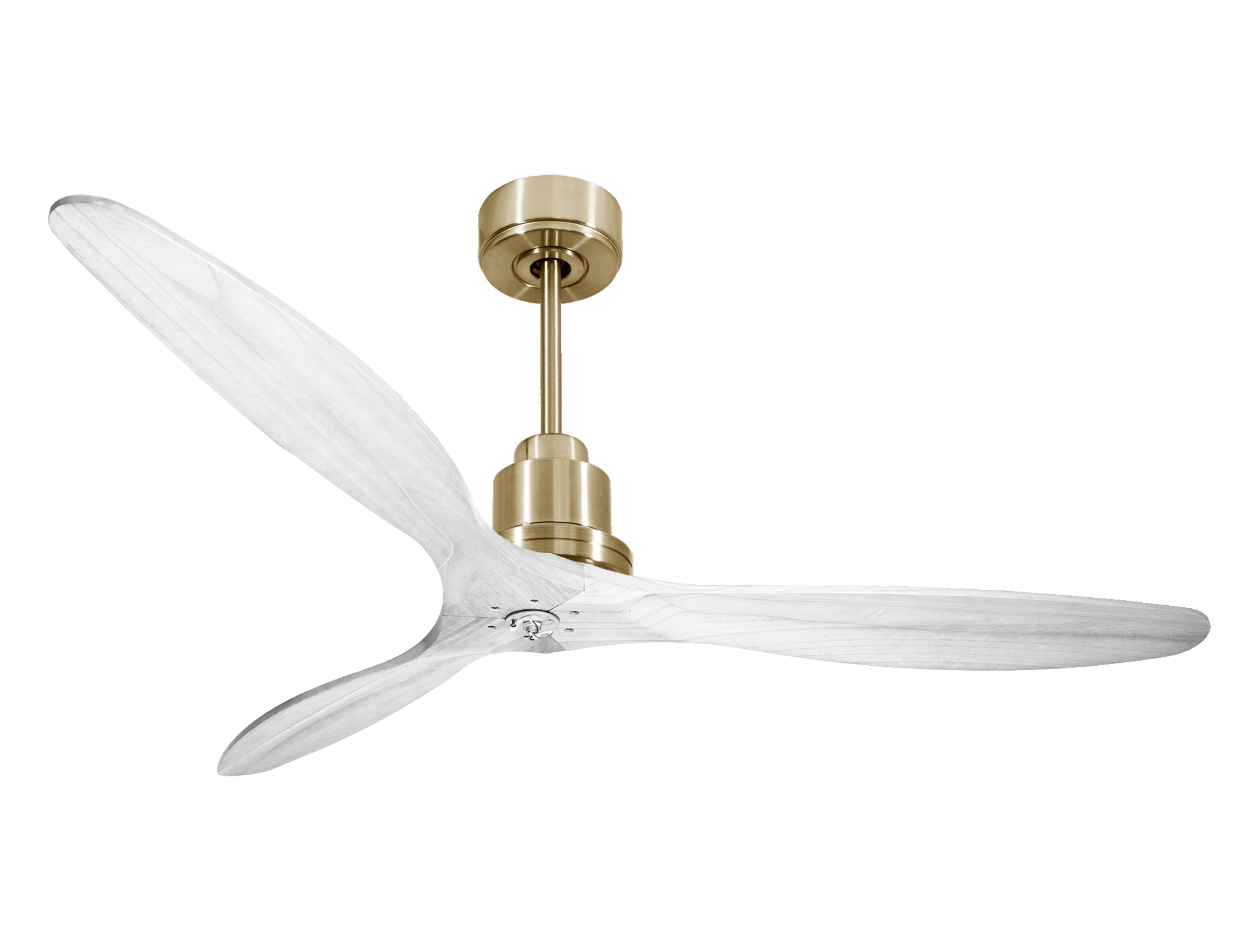 Ventilateur de plafond Réversible Thermostat Dimmable Wifi Moteur à courant continu Toits en pente Télécommande Lumière à trois tons Hypersilence Mémoire