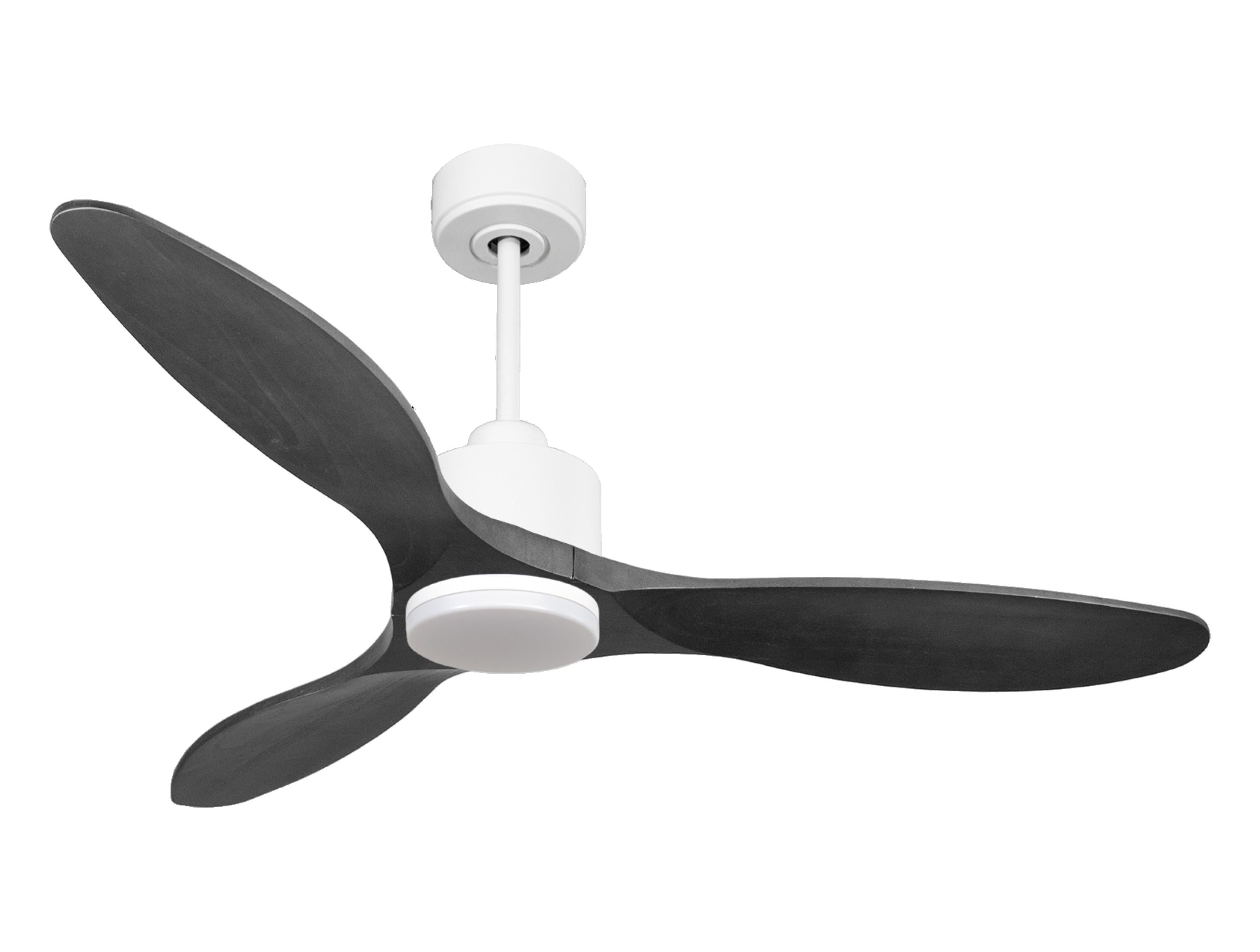 Ventilateur de plafond Réversible Thermostat Dimmable Wifi Moteur à courant continu Toits en pente Télécommande Lumière à trois tons Hypersilence Mémoire