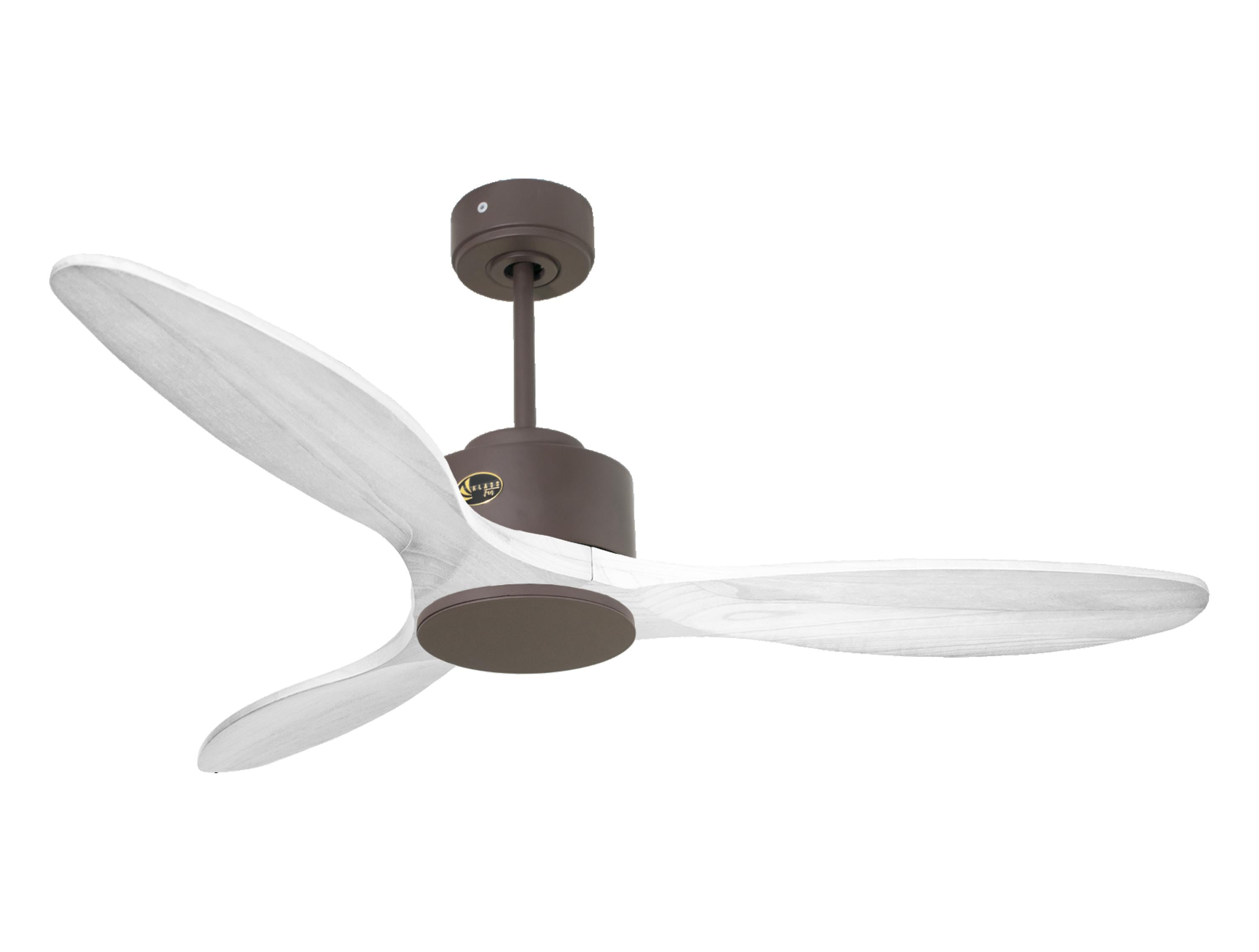 Ventilateur de plafond Réversible Thermostat Wifi Moteur à courant continu Toits en pente Télécommande Hypersilence Mémoire