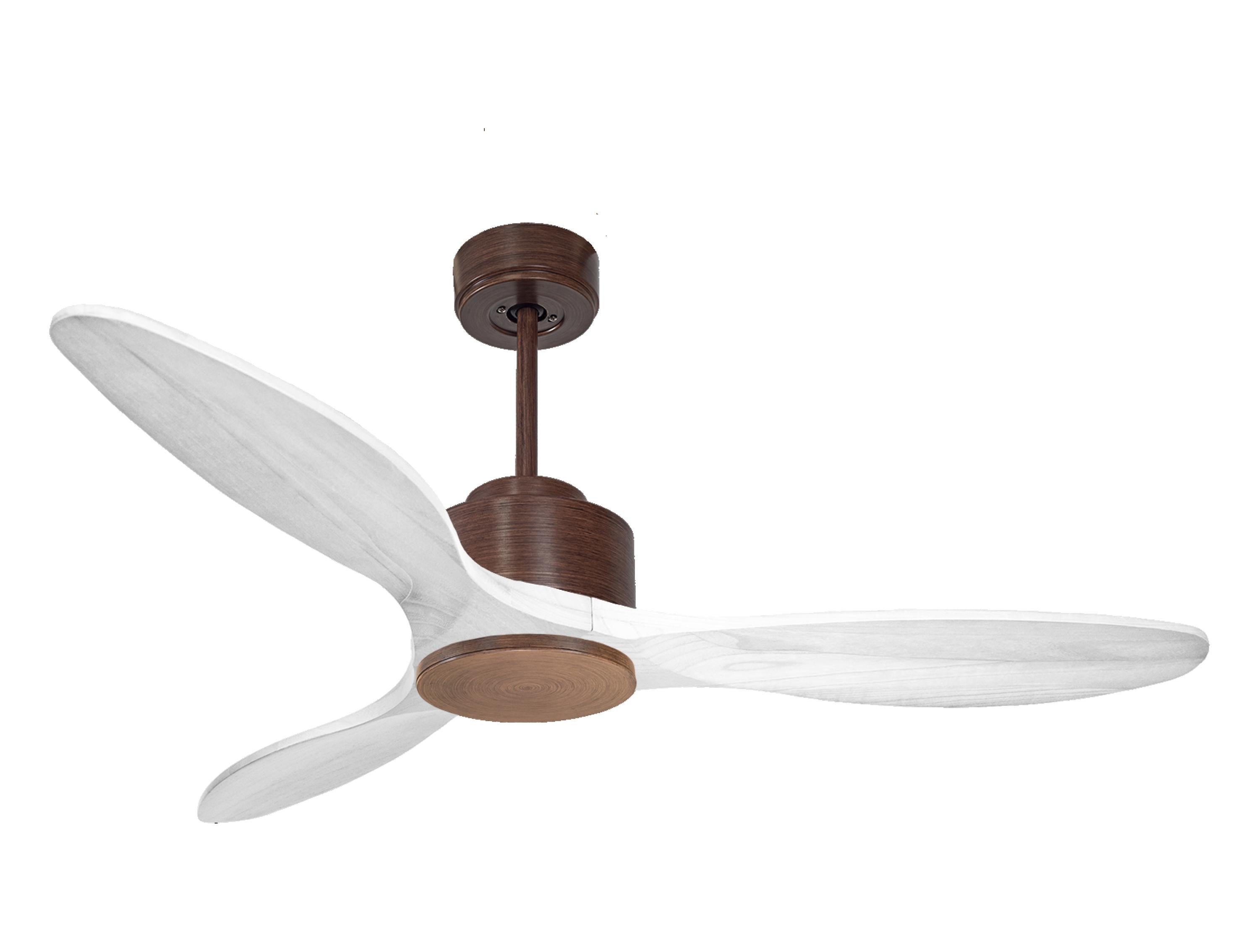 Ventilateur de plafond Réversible Thermostat Wifi Moteur à courant continu Toits en pente Télécommande Hypersilence Mémoire