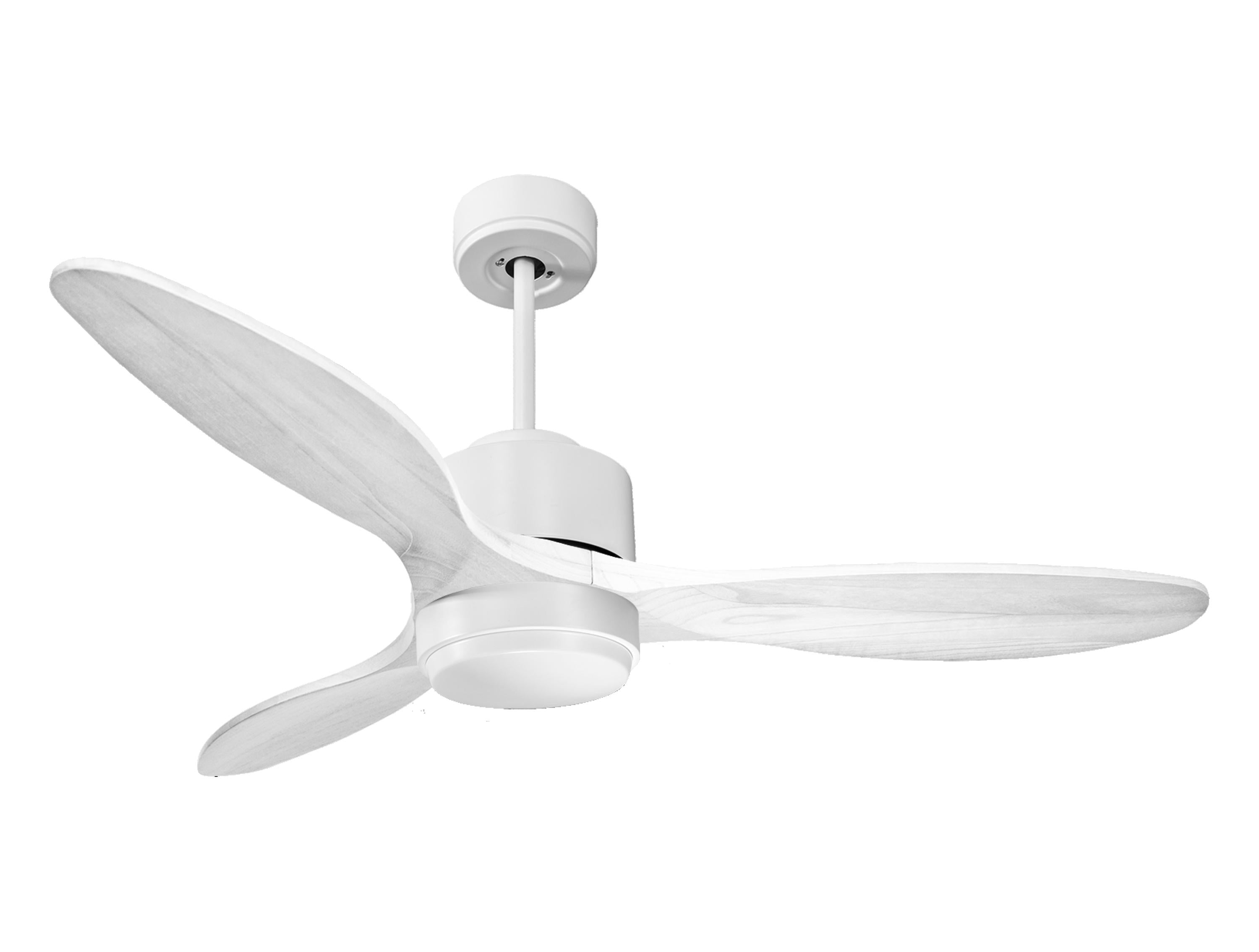 Ventilateur de plafond Réversible Thermostat Dimmable Wifi Moteur à courant continu Toits en pente Télécommande Lumière à trois tons Hypersilence Mémoire