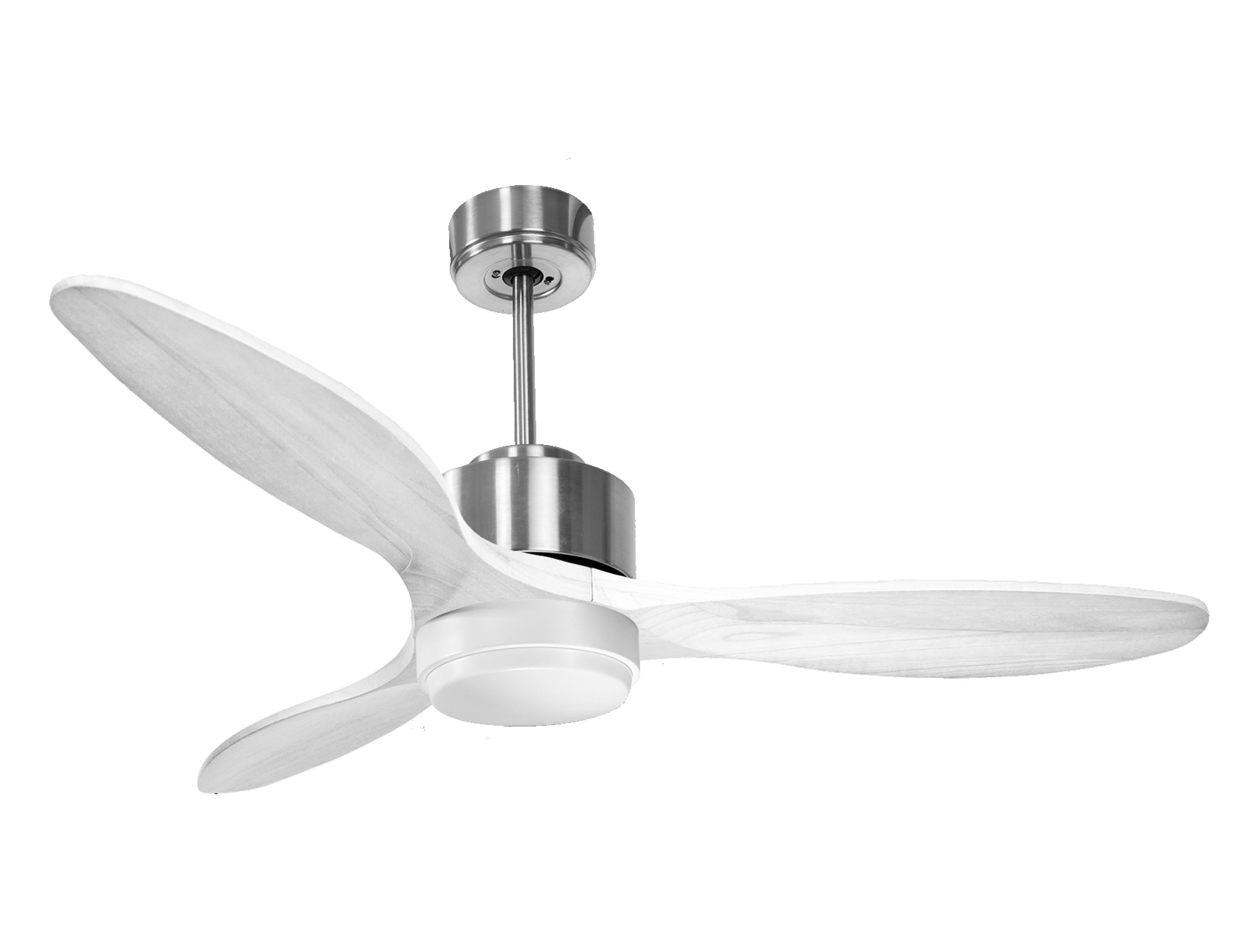 Ventilateur de plafond Réversible Thermostat Dimmable Wifi Moteur à courant continu Toits en pente Télécommande Lumière à trois tons Hypersilence Mémoire