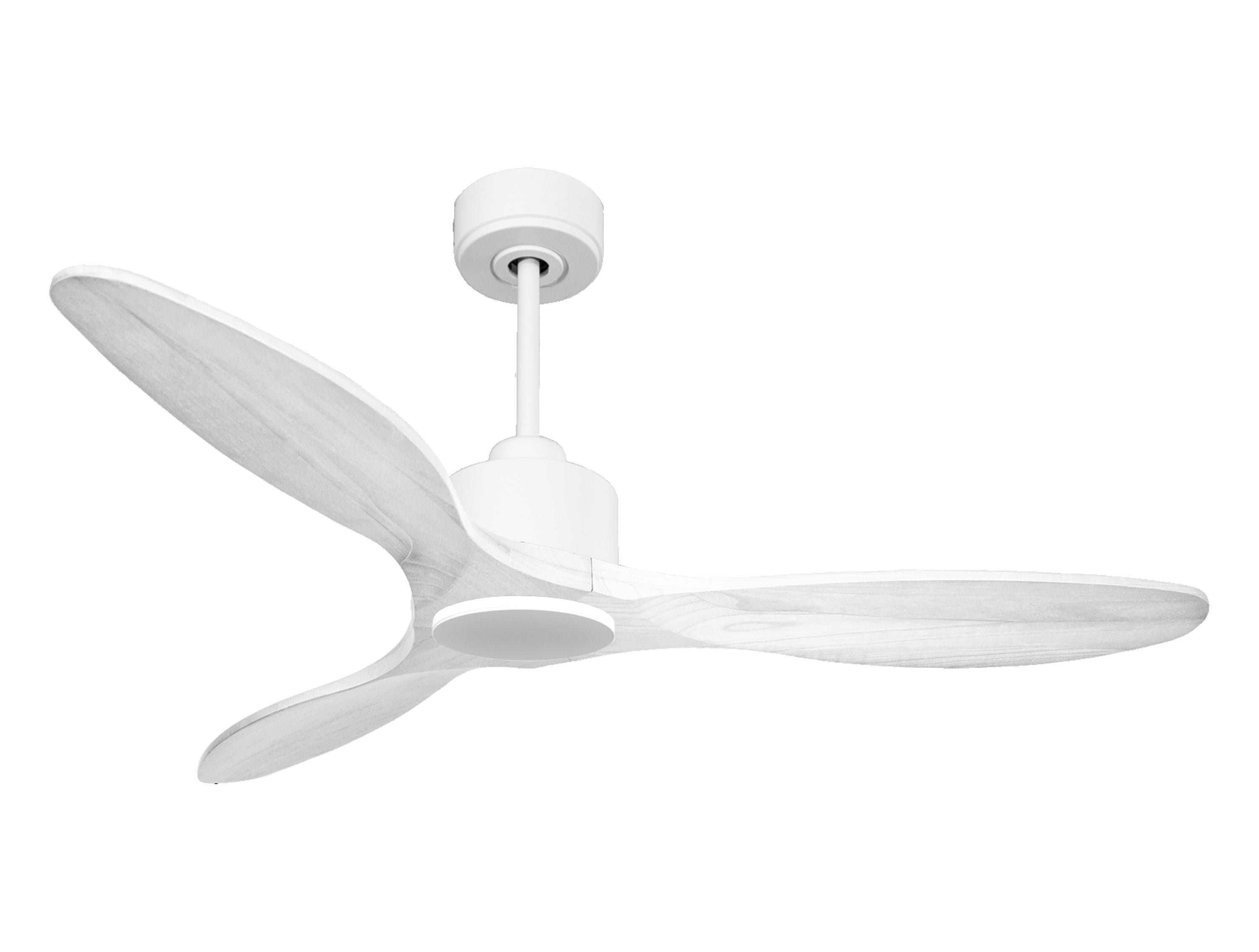 Ventilateur de plafond Réversible Thermostat Wifi Moteur à courant continu Toits en pente Télécommande Hypersilence Mémoire