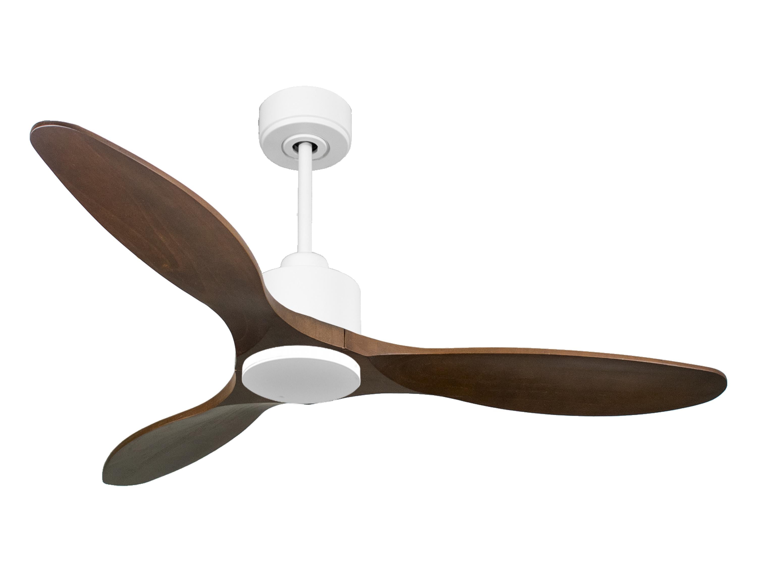 Ventilateur de plafond Réversible Thermostat Wifi Moteur à courant continu Toits en pente Télécommande Hypersilence Mémoire