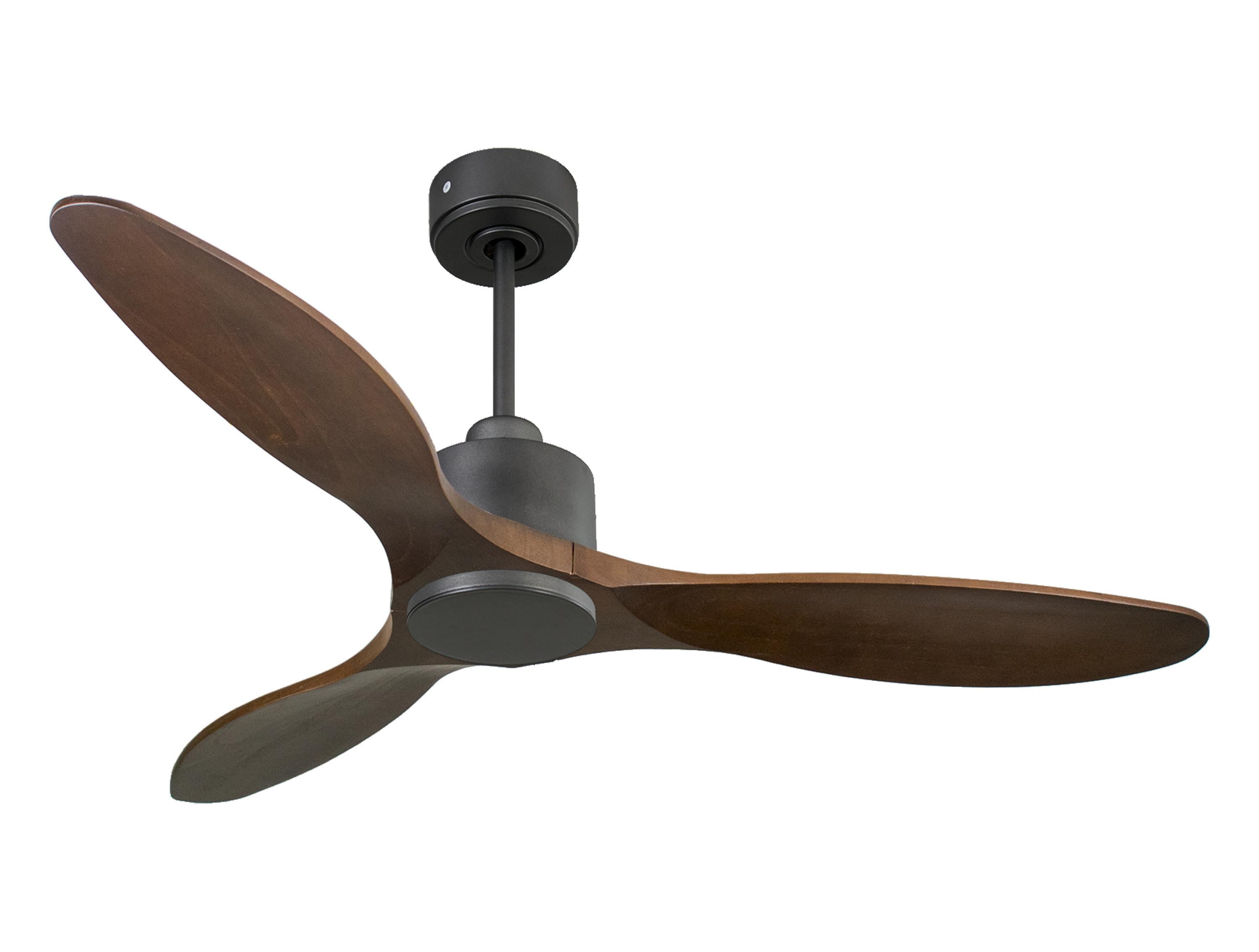 Ventilateur de plafond Réversible  Thermostat Wifi Moteur à courant continu Toits en pente Télécommande Hypersilence Mémoire