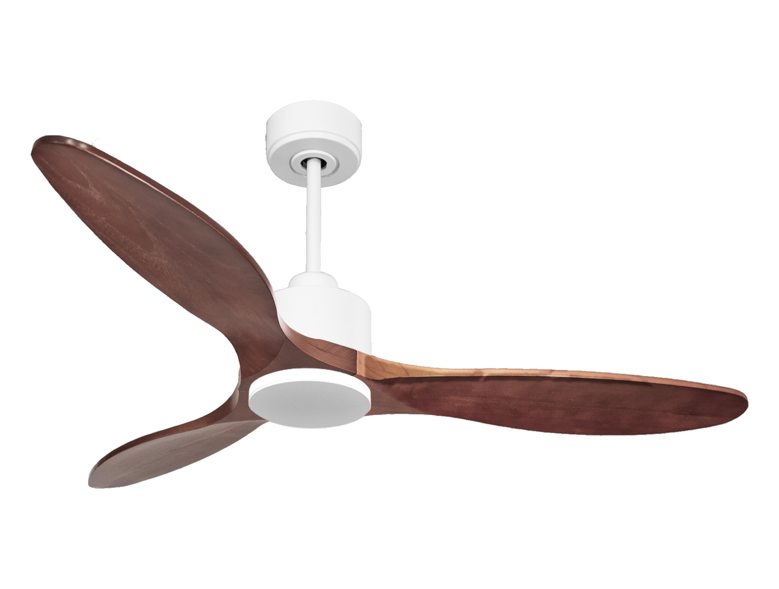 Ventilateur de plafond Réversible Thermostat Wifi Moteur à courant continu Toits en pente Télécommande Hypersilence Mémoire