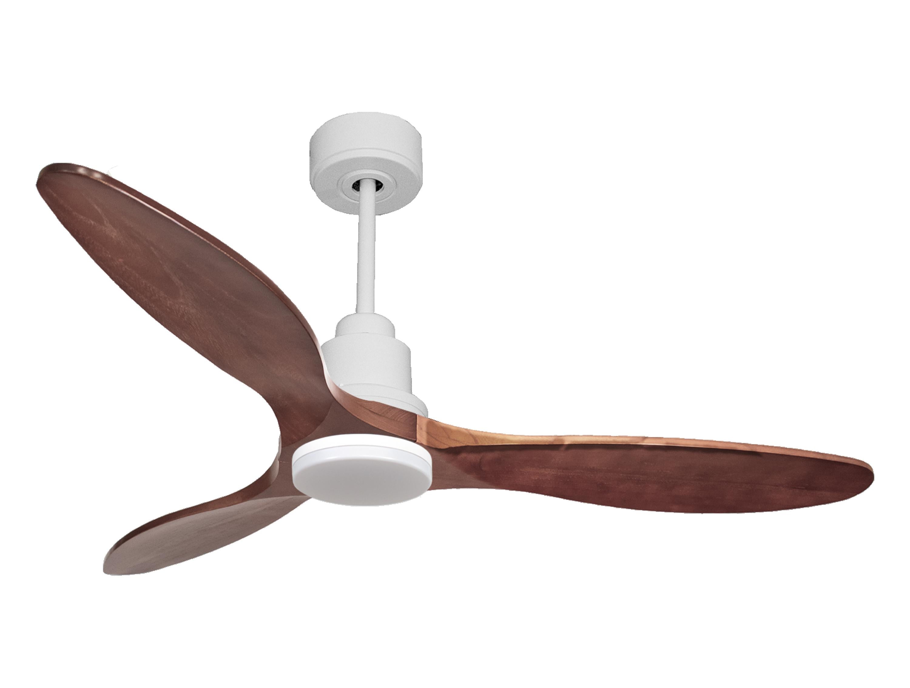 Ventilateur de plafond Réversible Thermostat Dimmable Wifi Moteur à courant continu Toits en pente Télécommande Lumière à trois tons Hypersilence Mémoire