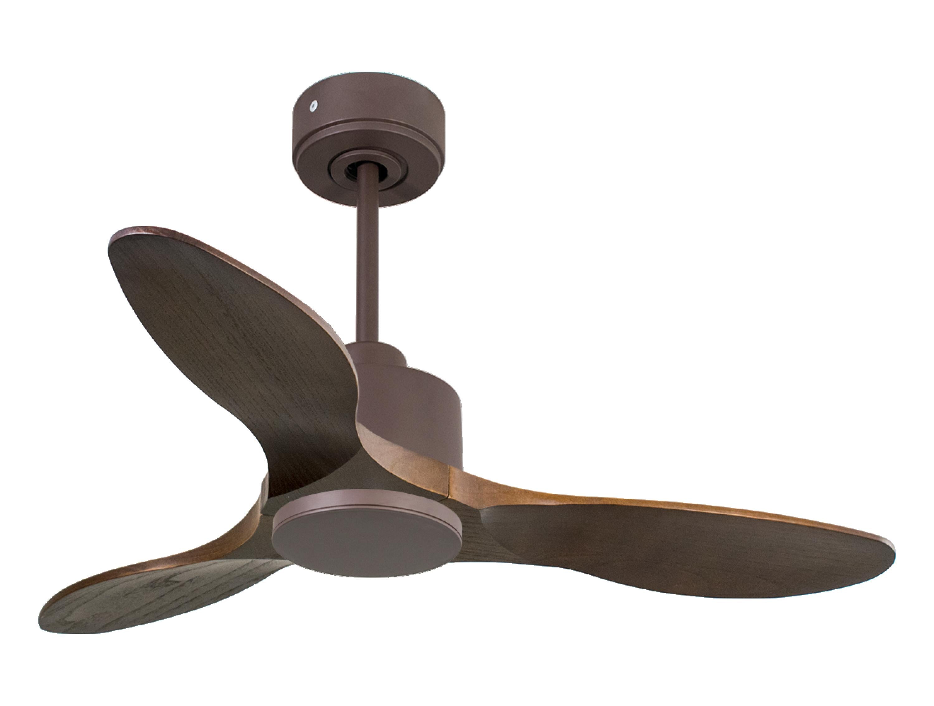 Ventilateur de plafond Réversible Thermostat Wifi Moteur à courant continu Toits en pente Télécommande Hypersilence Mémoire