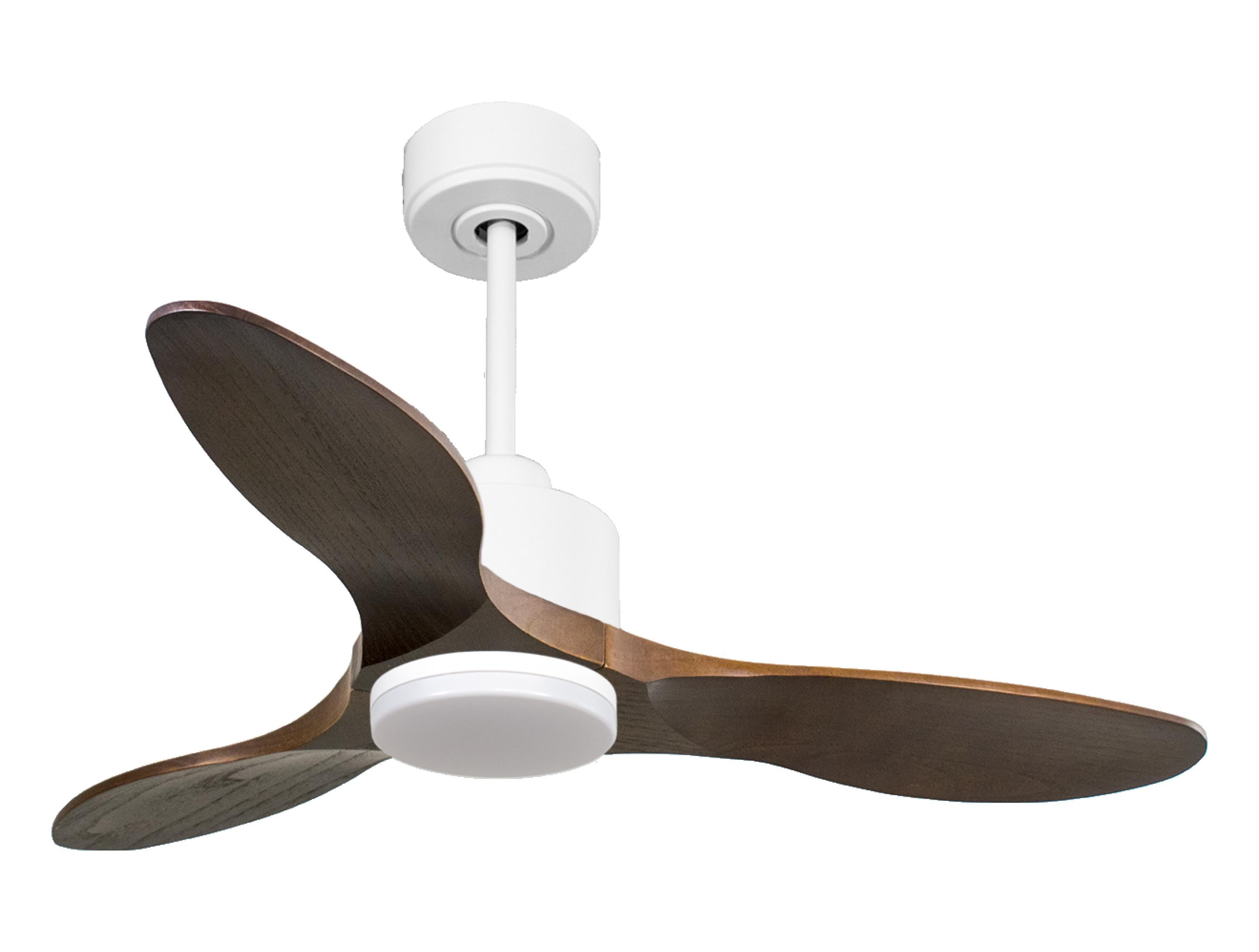 Ventilateur de plafond Réversible Thermostat Dimmable Wifi Moteur à courant continu Toits en pente Télécommande Lumière à trois tons Hypersilence Mémoire