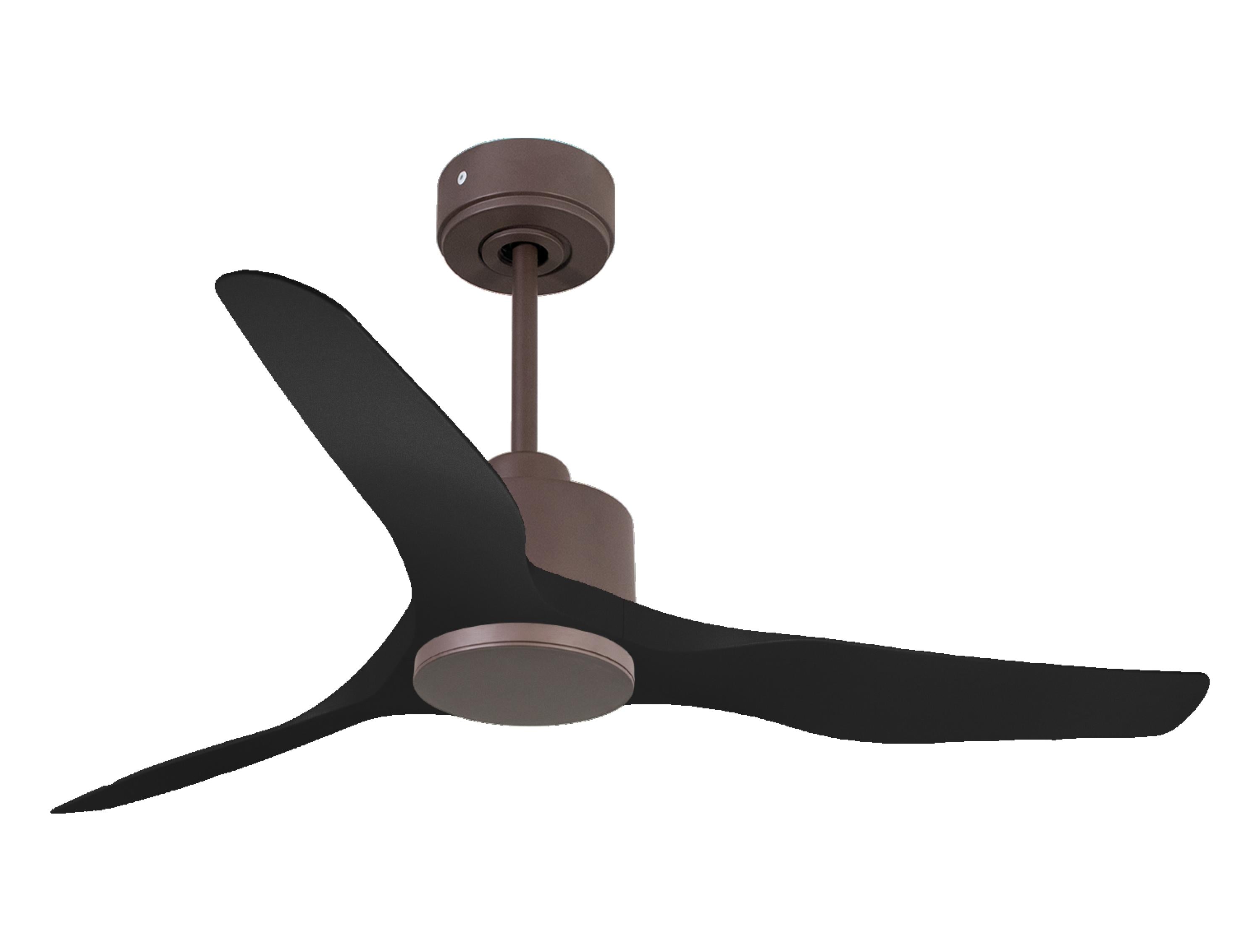 Ventilateur de plafond Réversible Thermostat Wifi Moteur à courant continu Toits en pente Télécommande Adaptateur 2/3 Lames Hypersilence Mémoire