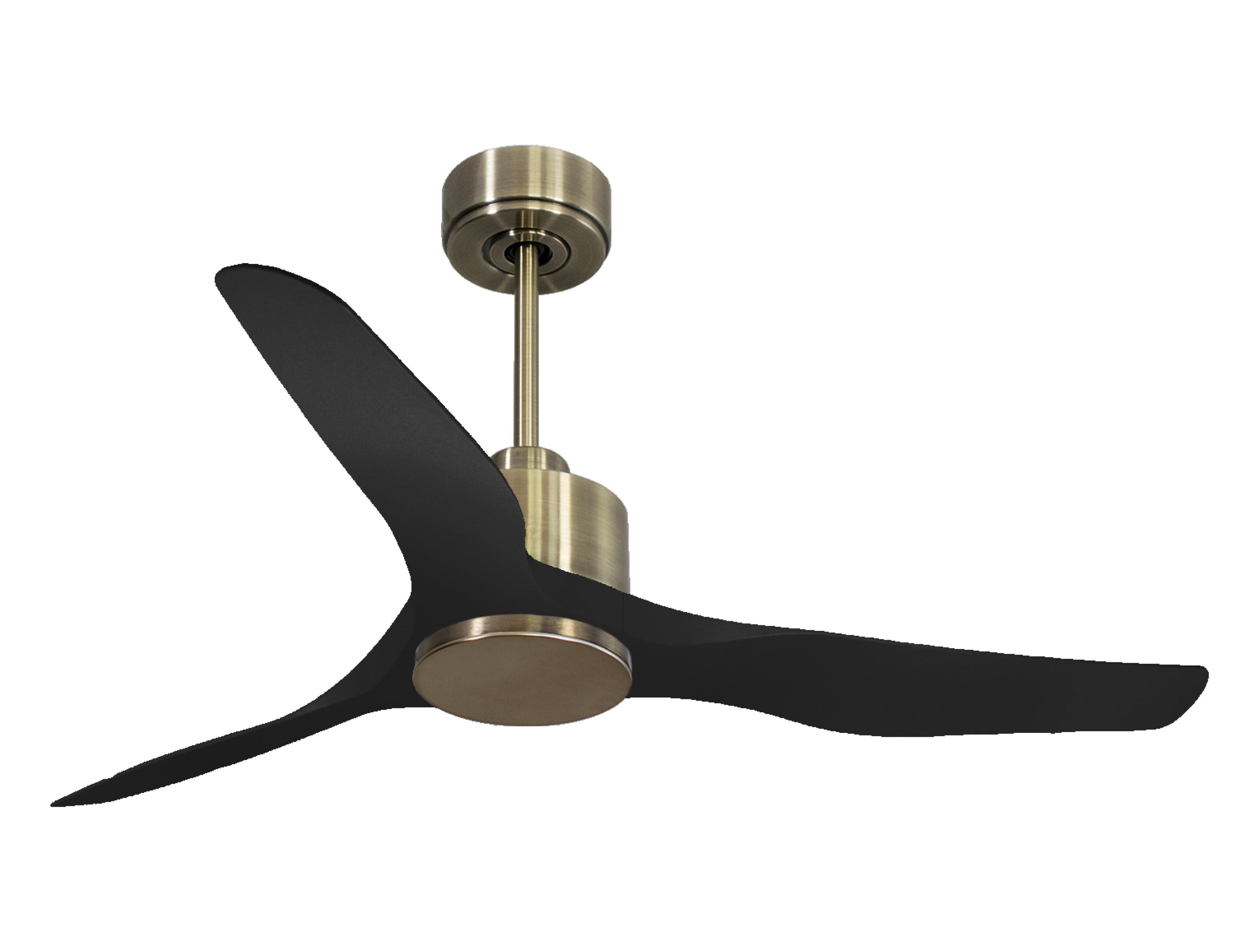 Ventilateur de plafond Réversible Thermostat Wifi Moteur à courant continu Toits en pente Télécommande Adaptateur 2/3 Lames Hypersilence Mémoire