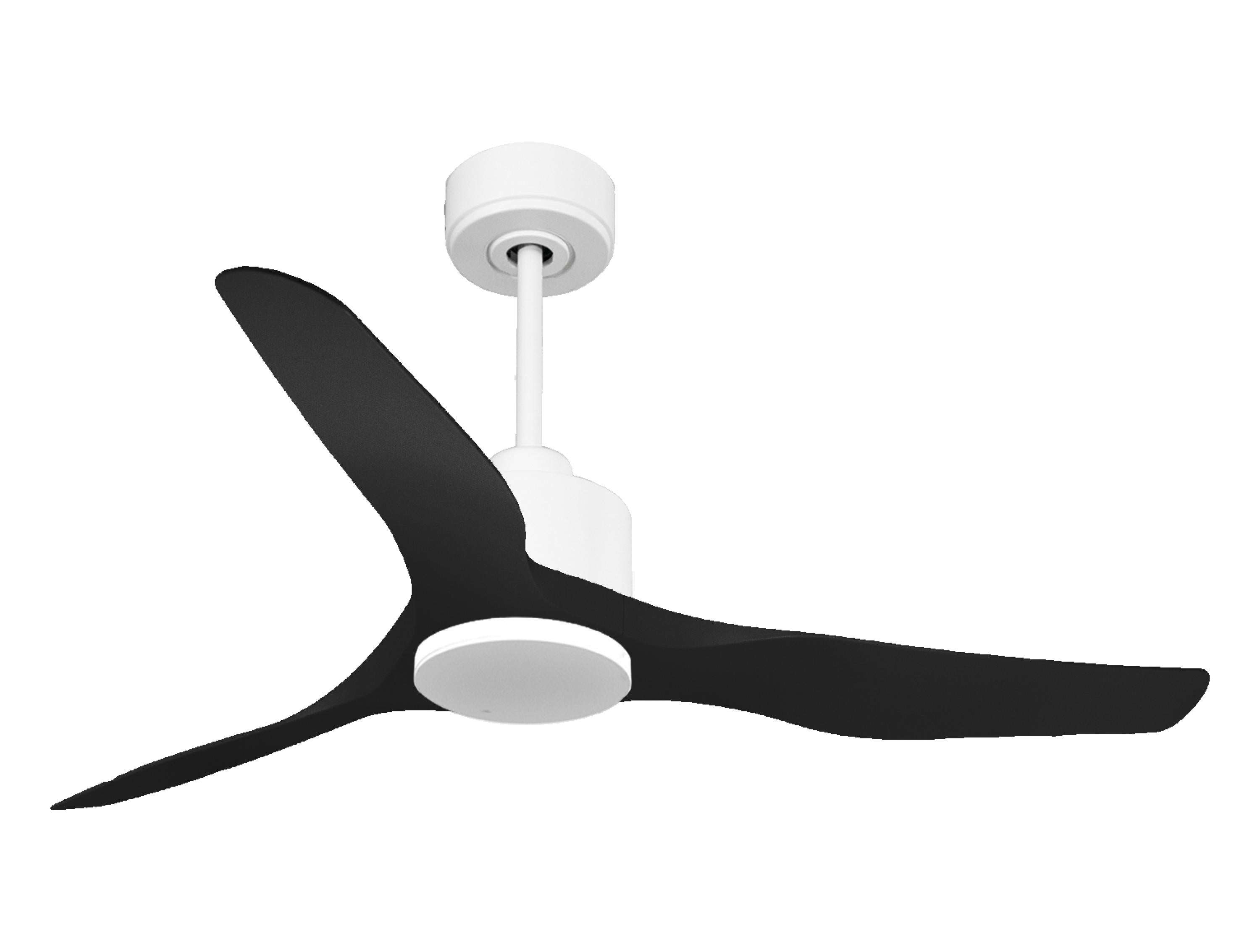 Ventilateur de plafond Réversible Thermostat Wifi Moteur à courant continu Toits en pente Télécommande Adaptateur 2/3 Lames Hypersilence Mémoire