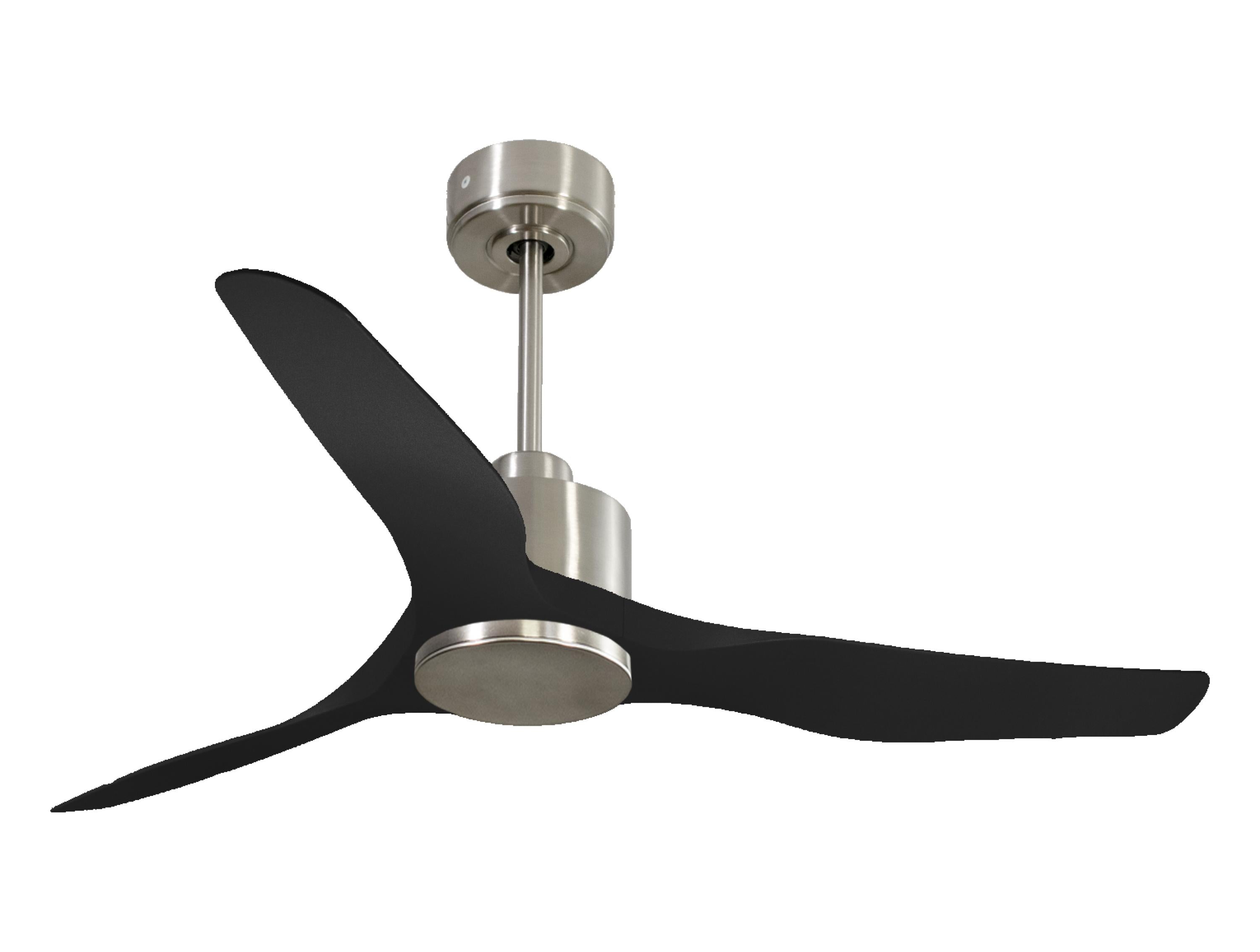 Ventilateur de plafond Réversible Thermostat Wifi Moteur à courant continu Toits en pente Télécommande Adaptateur 2/3 Lames Hypersilence Mémoire