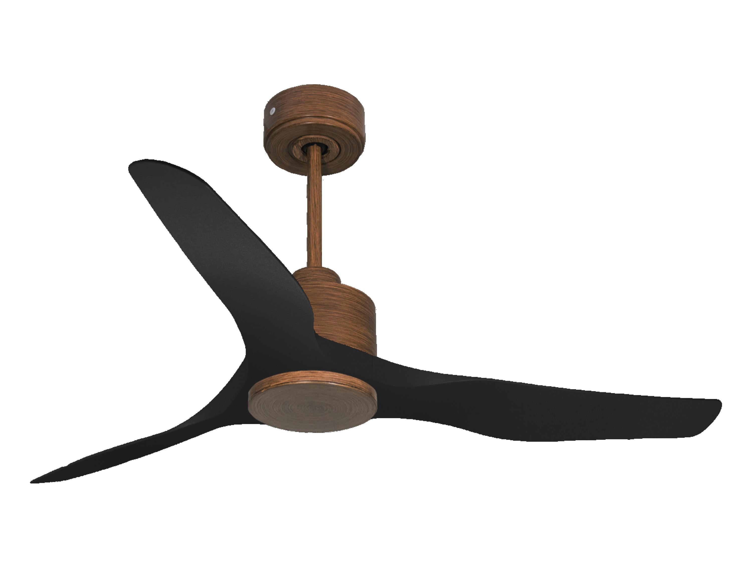 Ventilateur de plafond Réversible Thermostat Wifi Moteur à courant continu Toits en pente Télécommande Adaptateur 2/3 Lames Hypersilence Mémoire