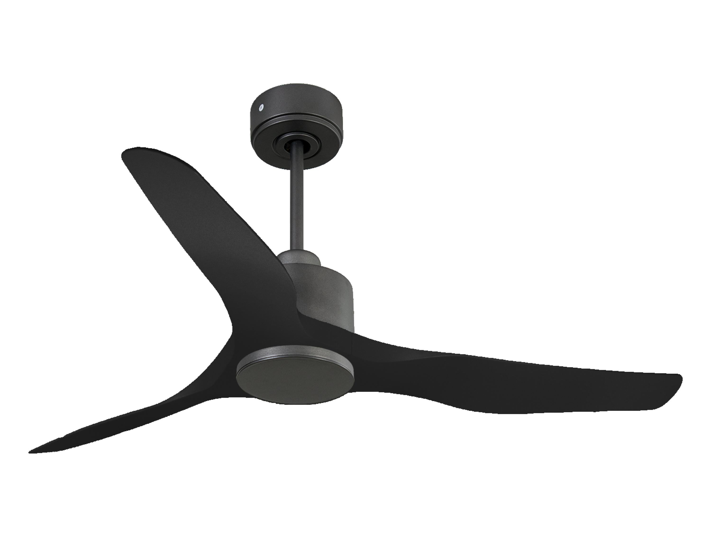 Ventilateur de plafond Réversible Thermostat Wifi Moteur à courant continu Toits en pente Télécommande Adaptateur 2/3 Lames Hypersilence Mémoire
