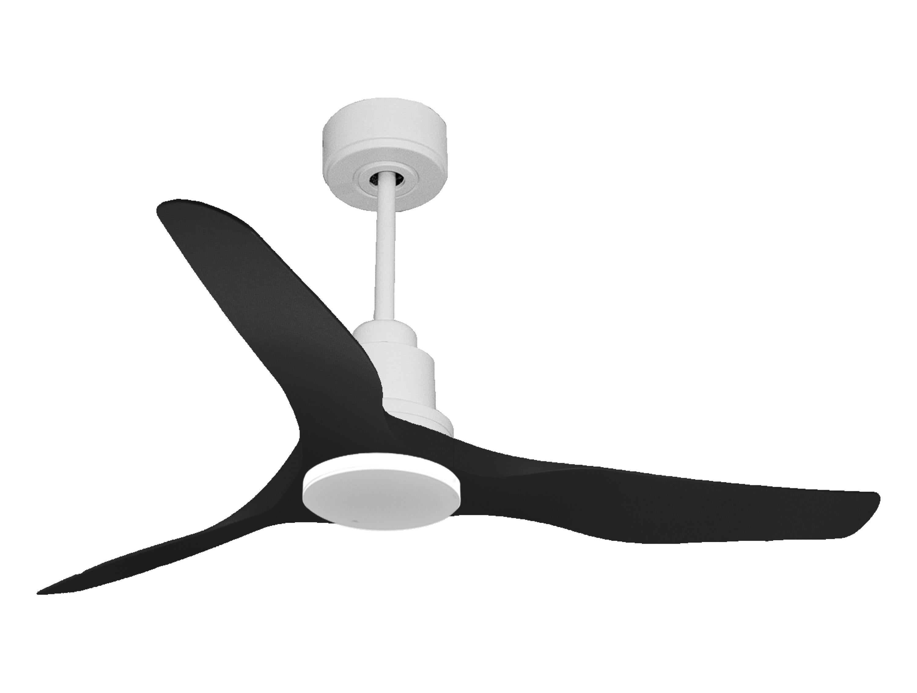 Ventilateur de plafond Réversible Thermostat Wifi Moteur à courant continu Toits en pente Télécommande Adaptateur 2/3 Lames Hypersilence Mémoire