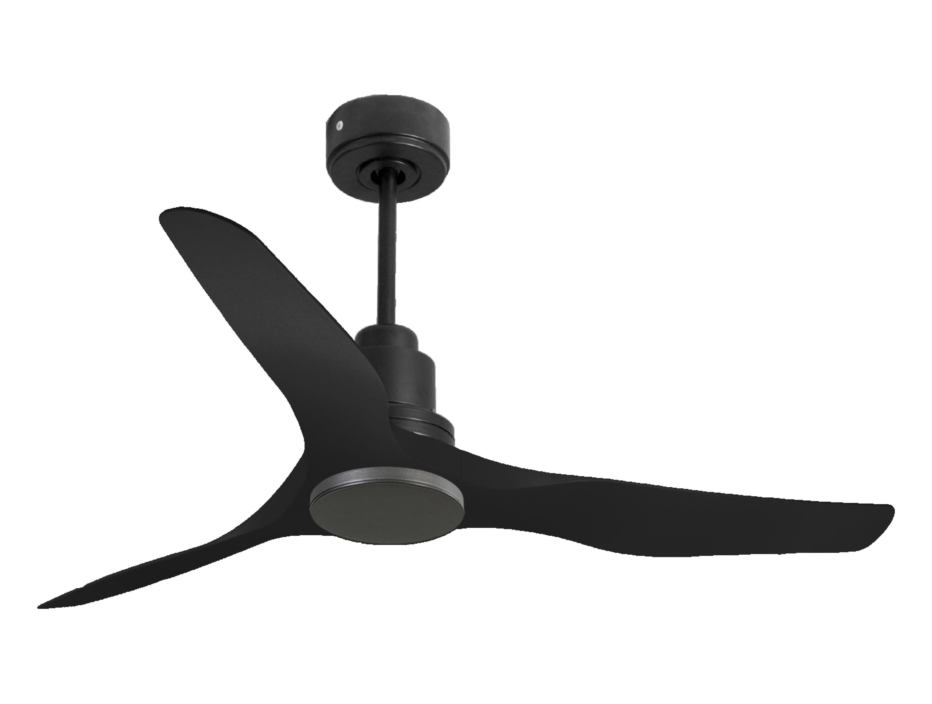Ventilateur de plafond Réversible Thermostat Wifi Moteur à courant continu Toits en pente Télécommande Adaptateur 2/3 Lames Hypersilence Mémoire