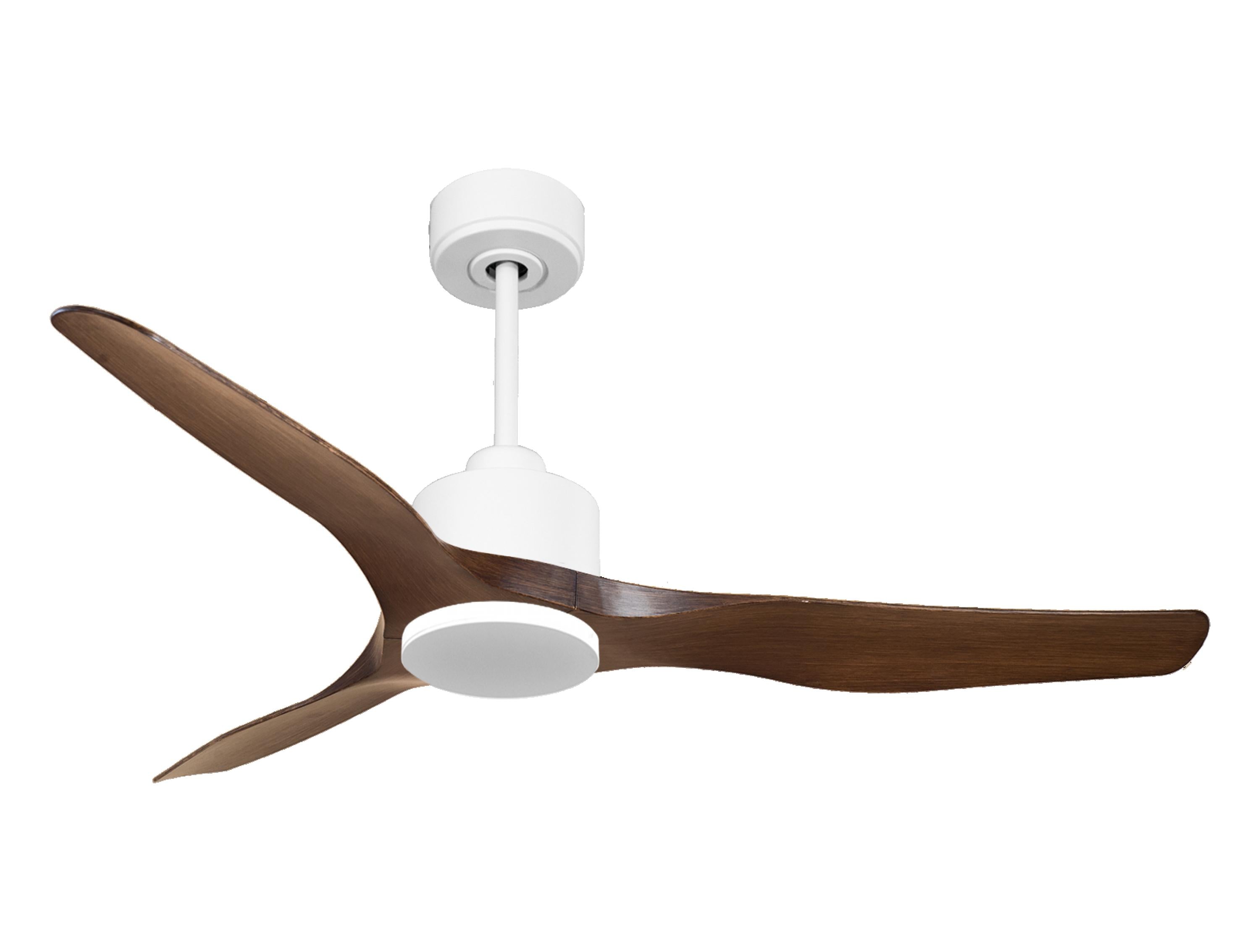 Ventilateur de plafond Réversible Thermostat Wifi Moteur à courant continu Toits en pente Télécommande Adaptateur 2/3 Lames Hypersilence Mémoire