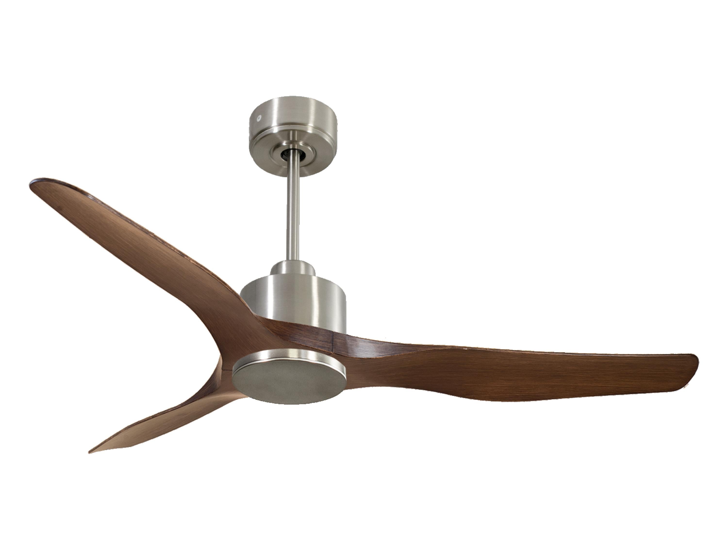 Ventilateur de plafond Réversible Thermostat Wifi Moteur à courant continu Toits en pente Télécommande Adaptateur 2/3 Lames Hypersilence Mémoire