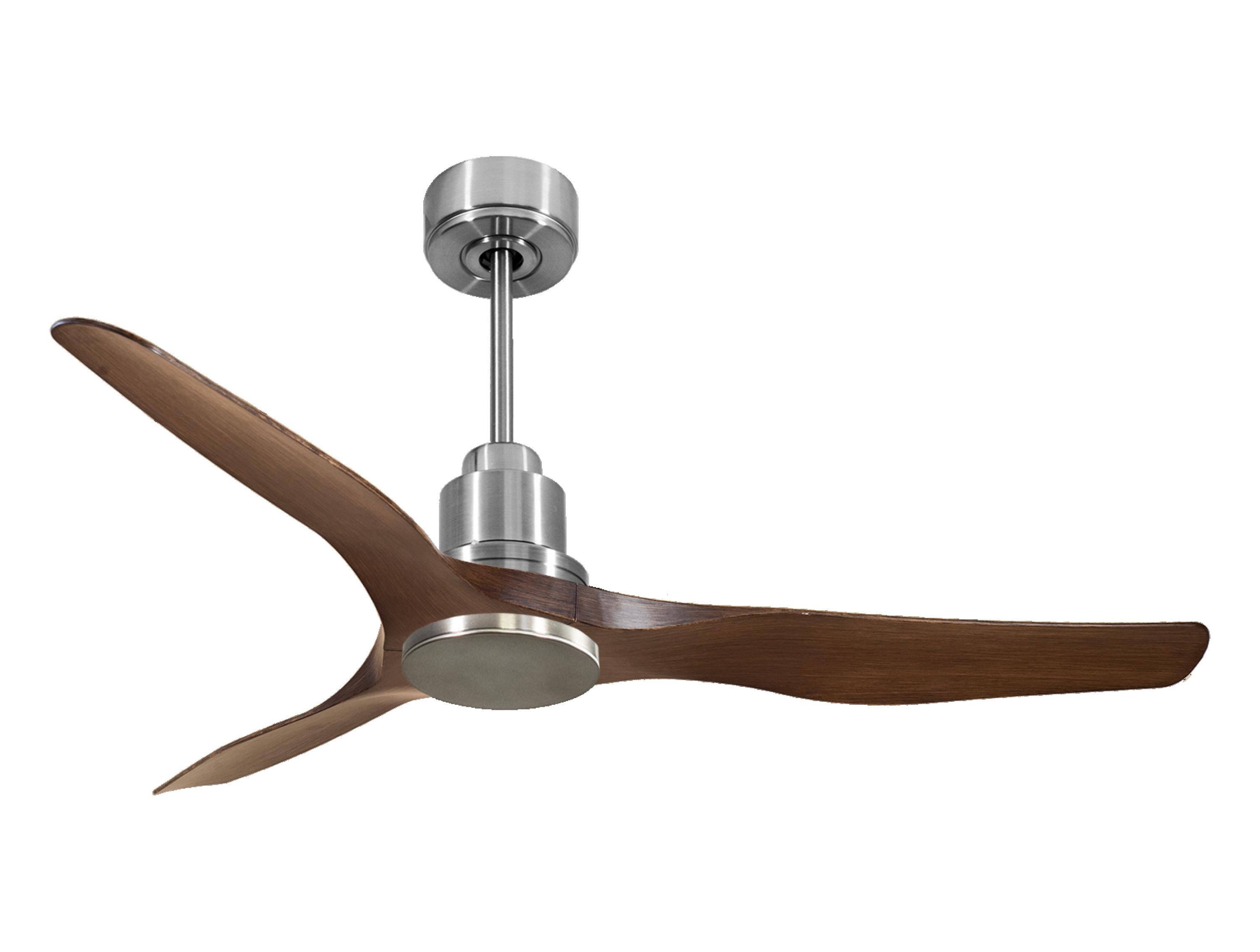 Ventilateur de plafond Réversible Thermostat Wifi Moteur à courant continu Toits en pente Télécommande Adaptateur 2/3 Lames Hypersilence Mémoire